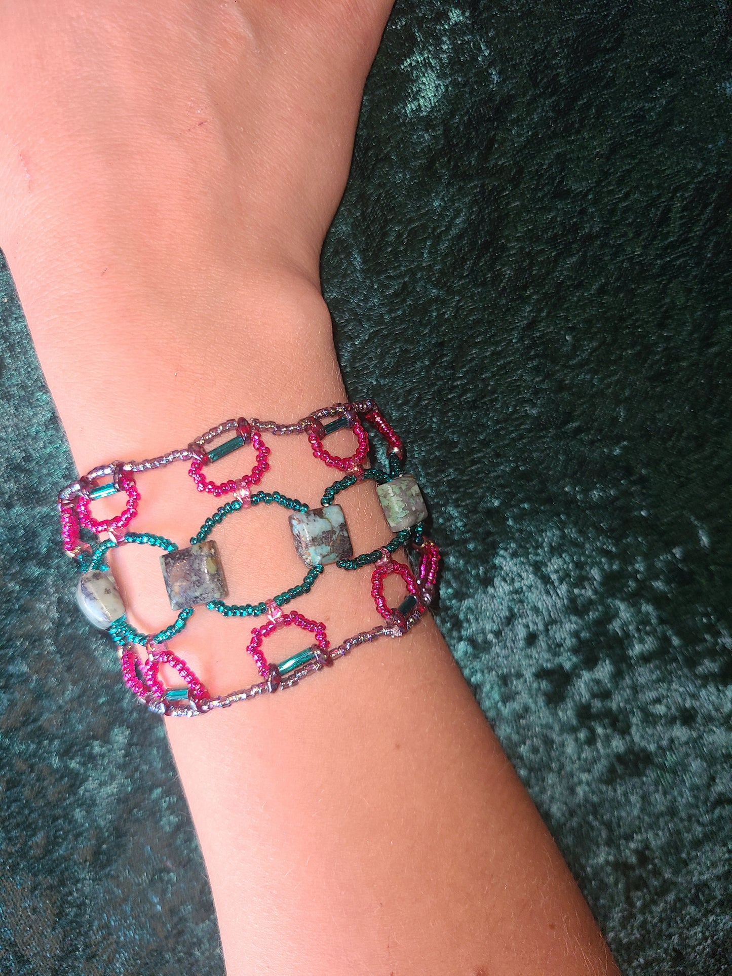 African Turquoise Bohemian Dreamweave Bracelet