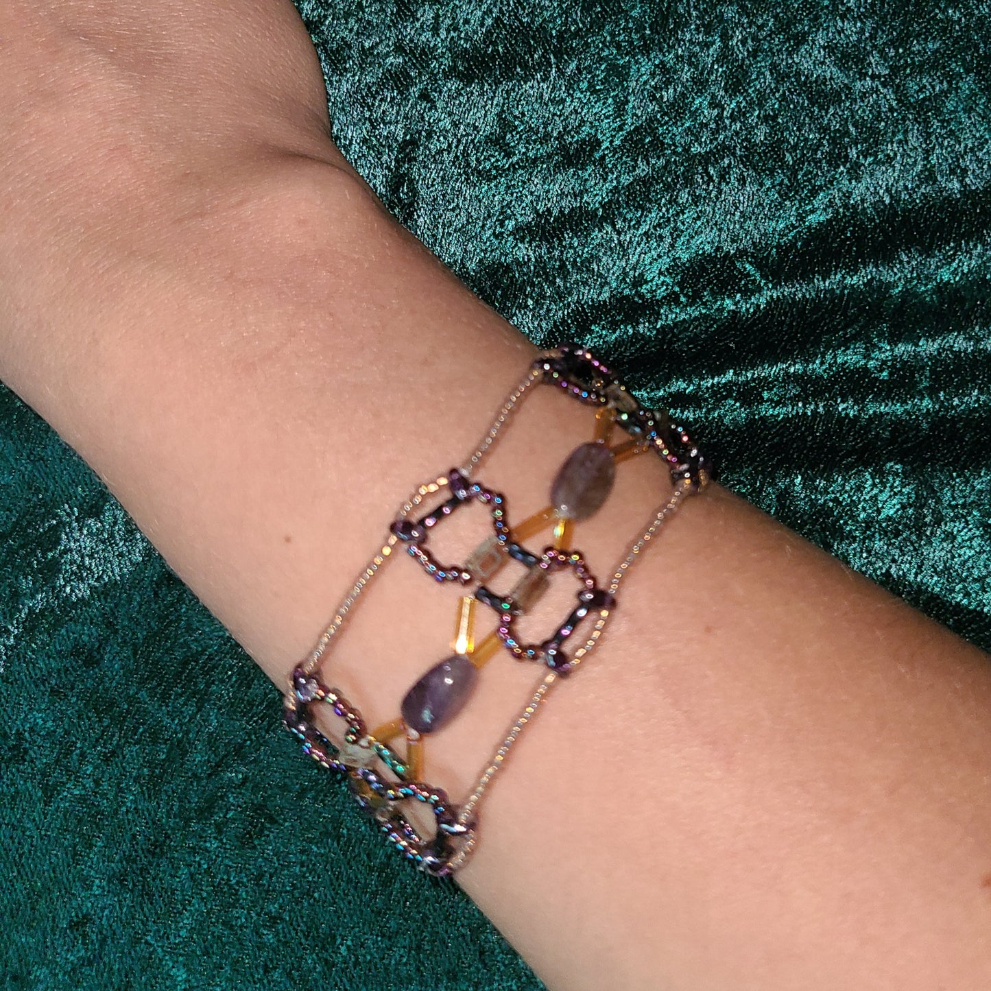 Amethyst Aegean Weave Bracelet
