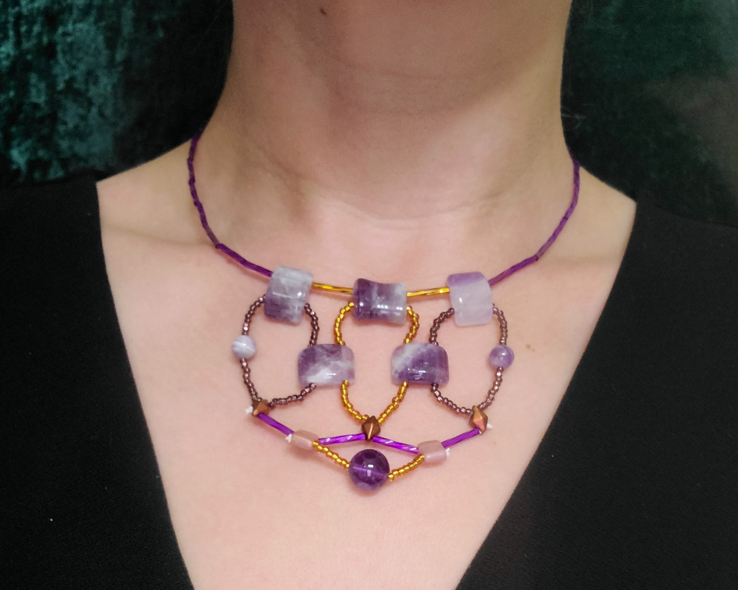 Amethyst Mosaic Canyon Necklace