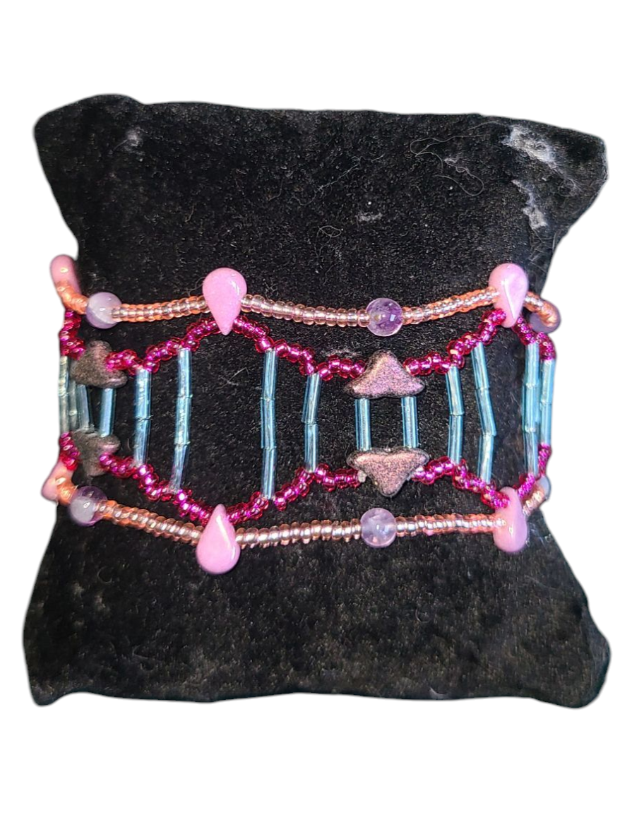 Amethyst Skeletal Spiral Bracelet