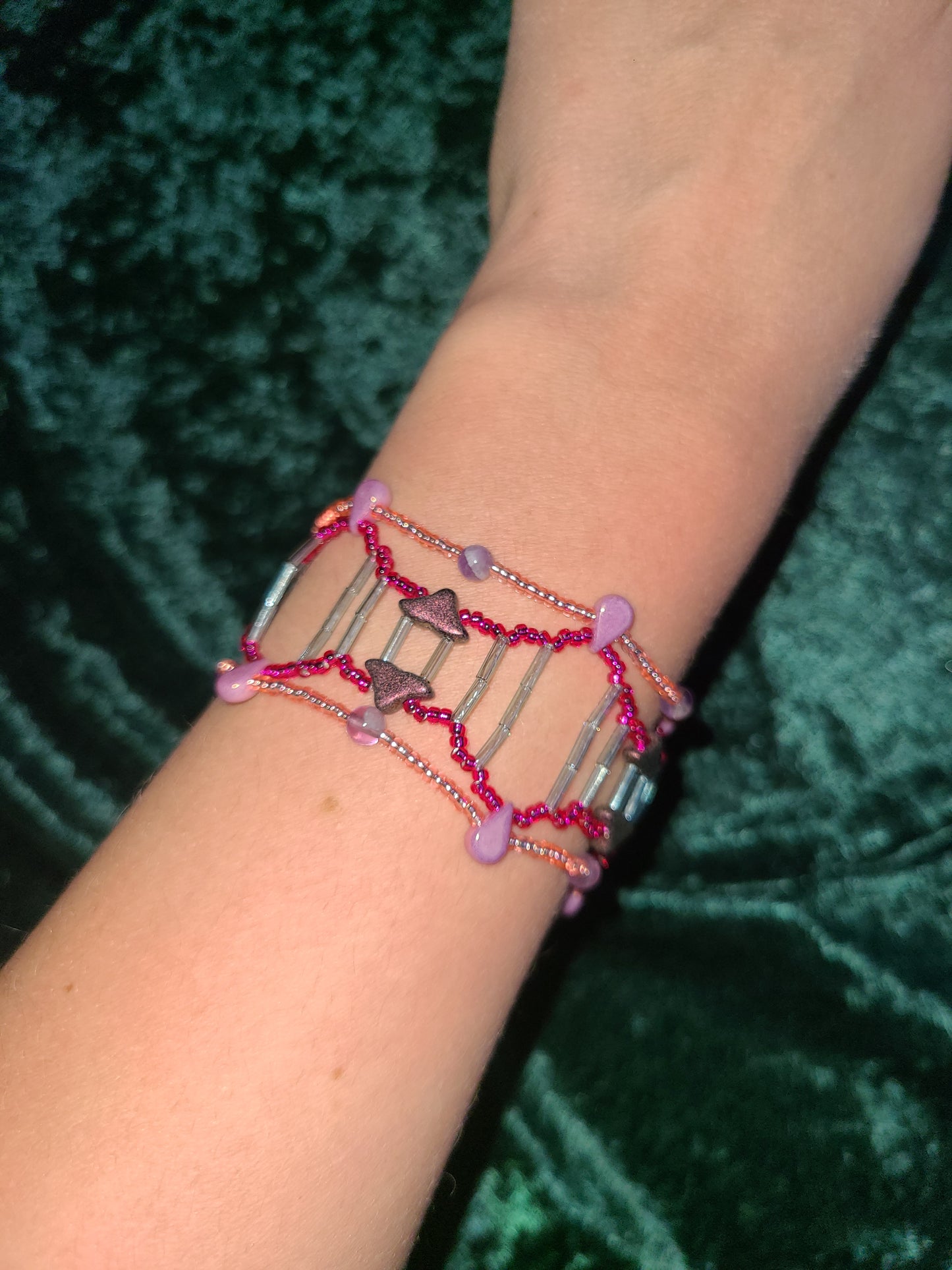 Amethyst Skeletal Spiral Bracelet