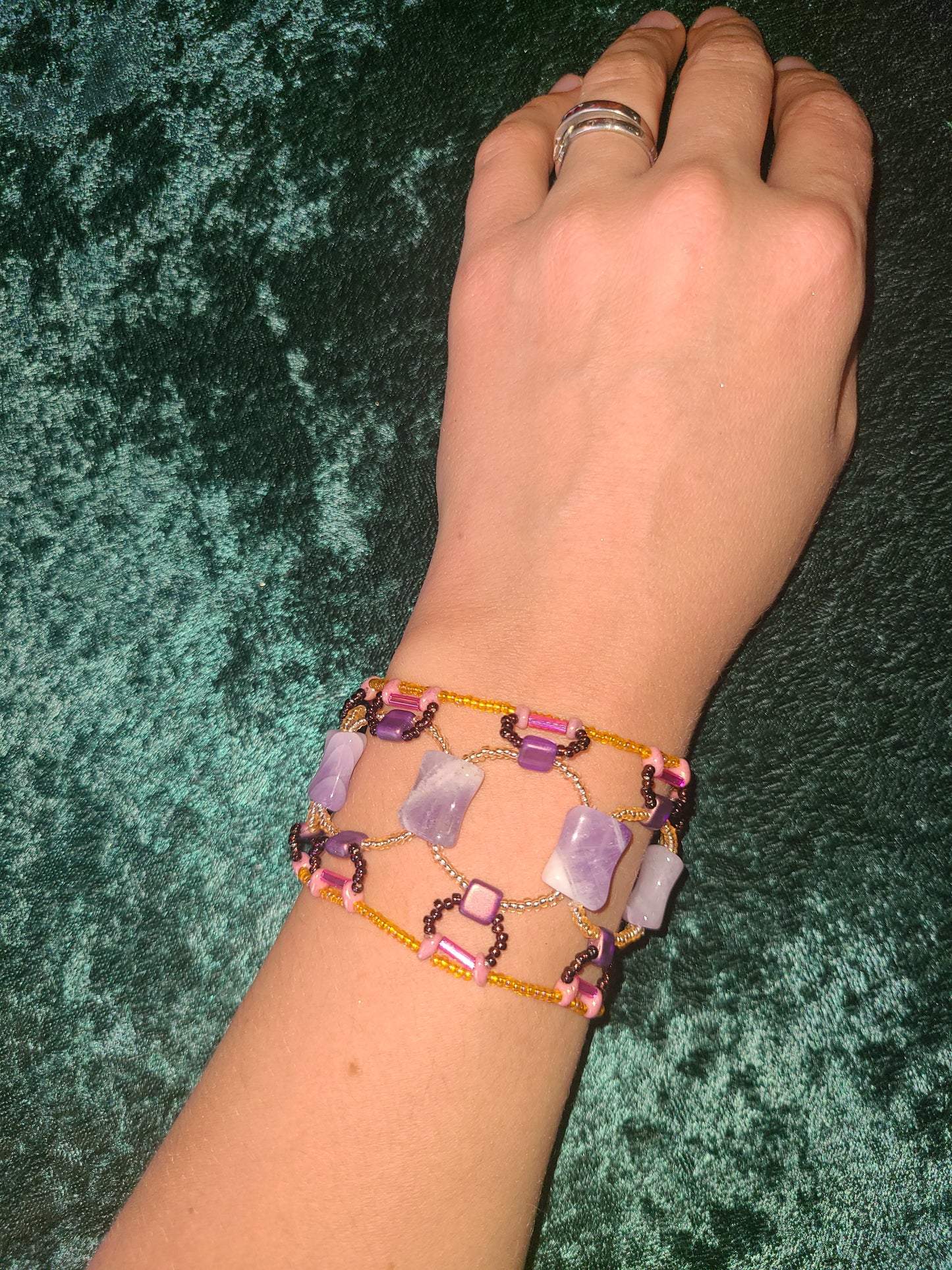 Amethyst Sunset Bohemian Dreamweave Bracelet