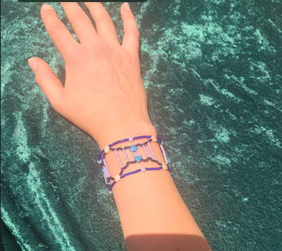 Angelite Skeletal Spiral Bracelet