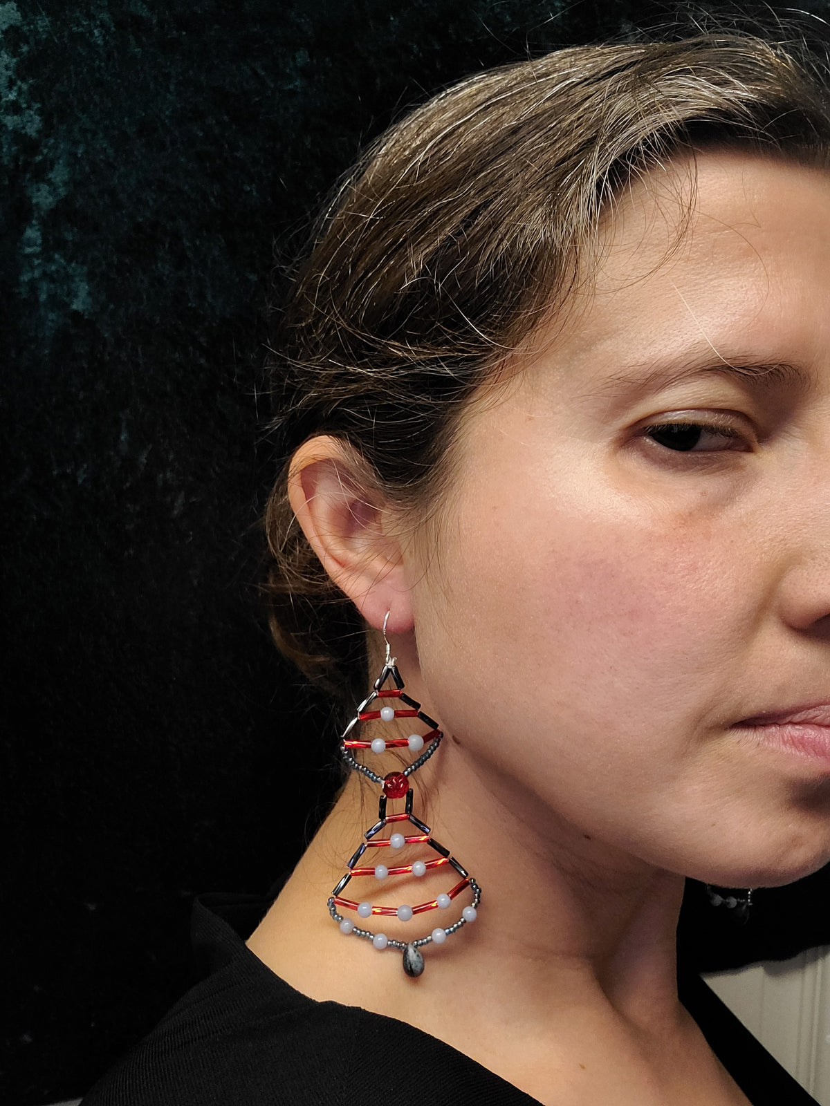 Angelite Double Navette Earrings