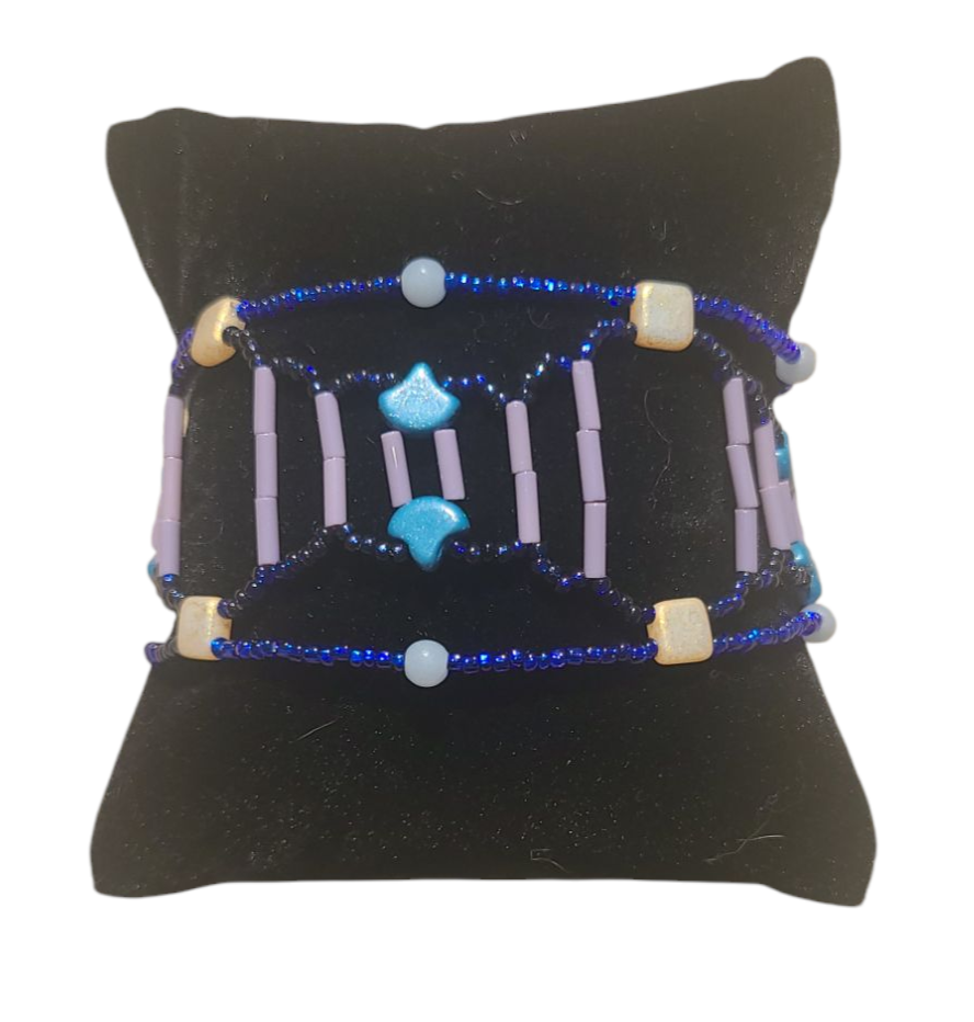 Angelite Skeletal Spiral Bracelet