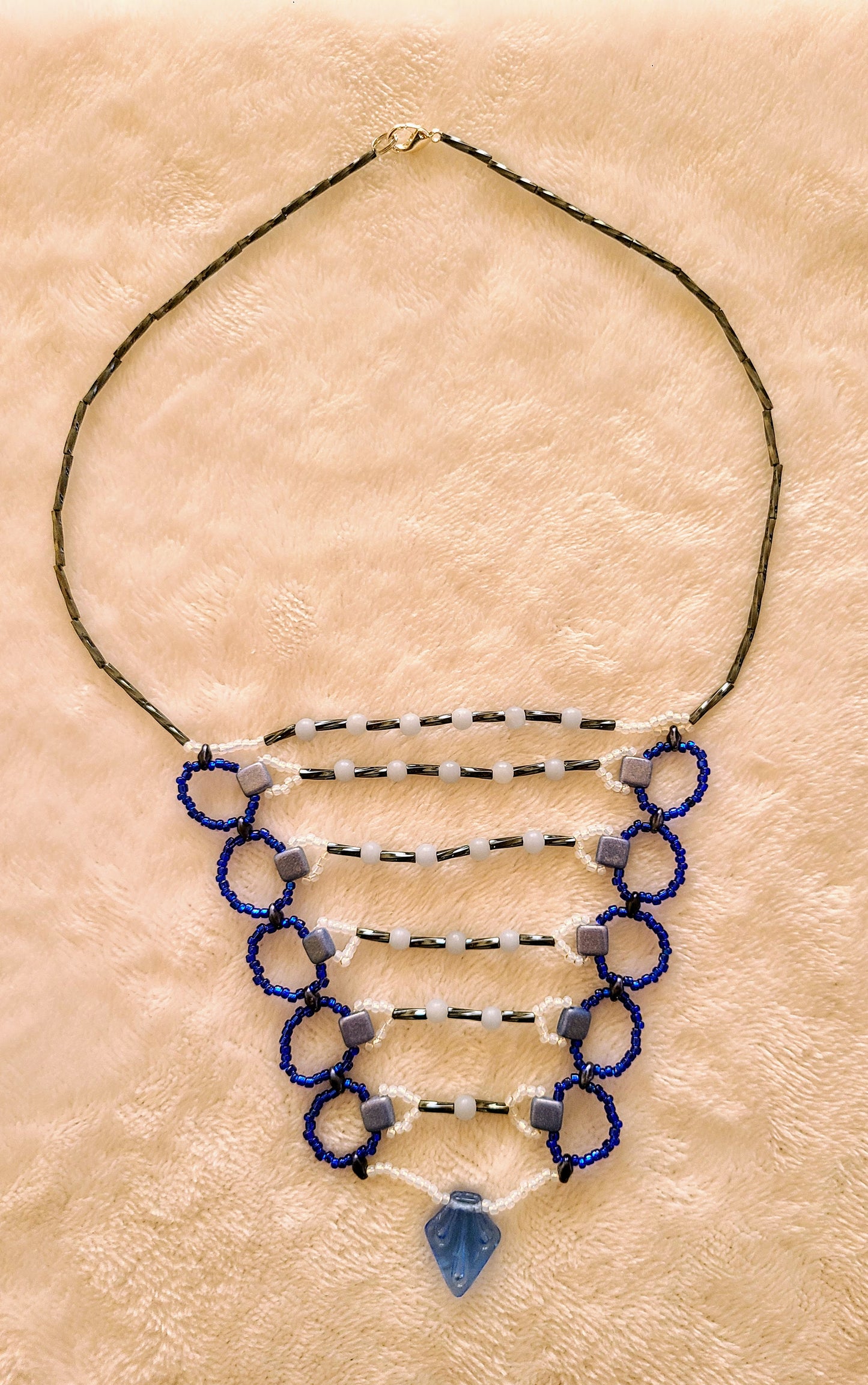 Angelite Drape Code Necklace