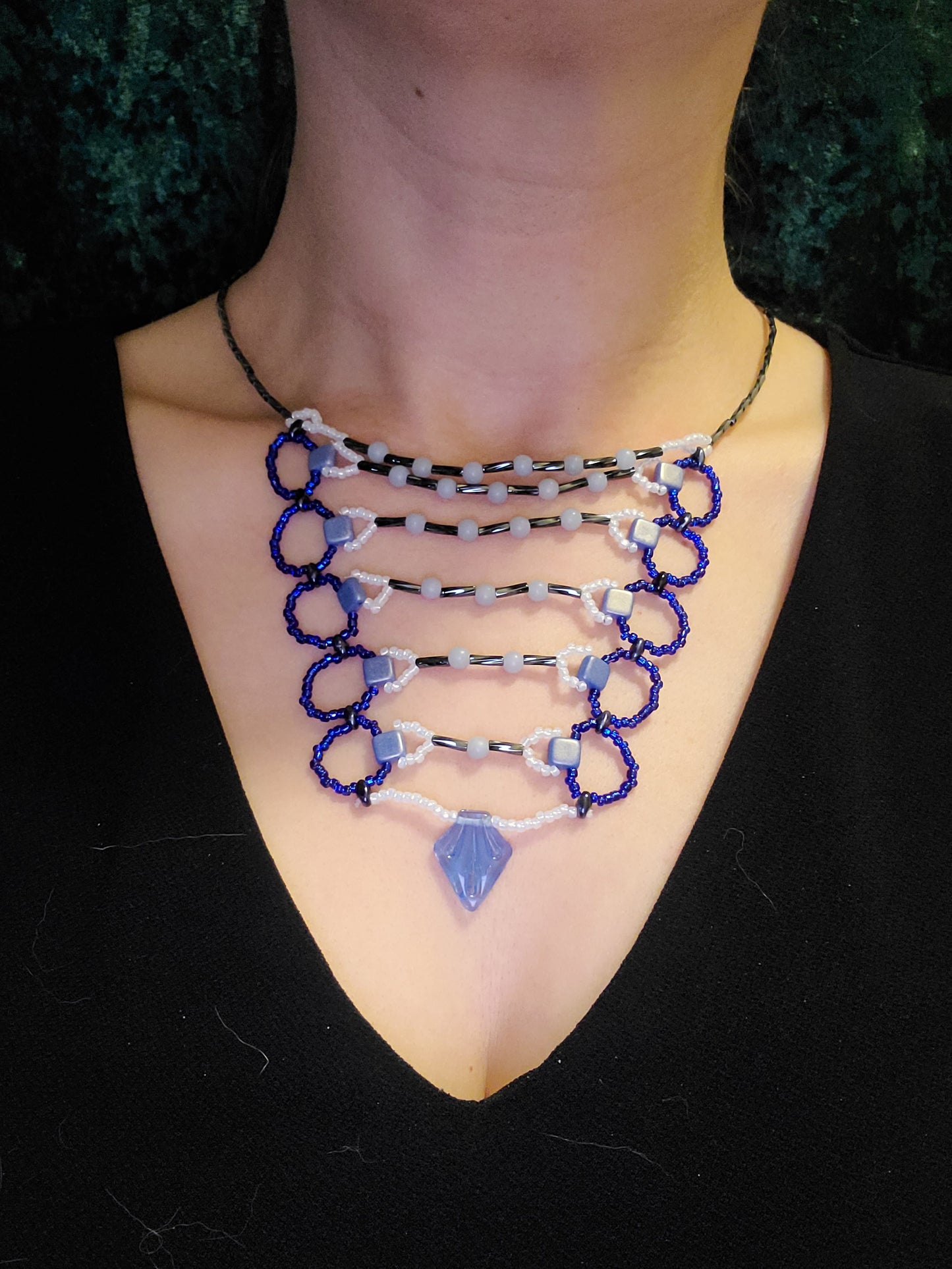 Angelite Drape Code Necklace