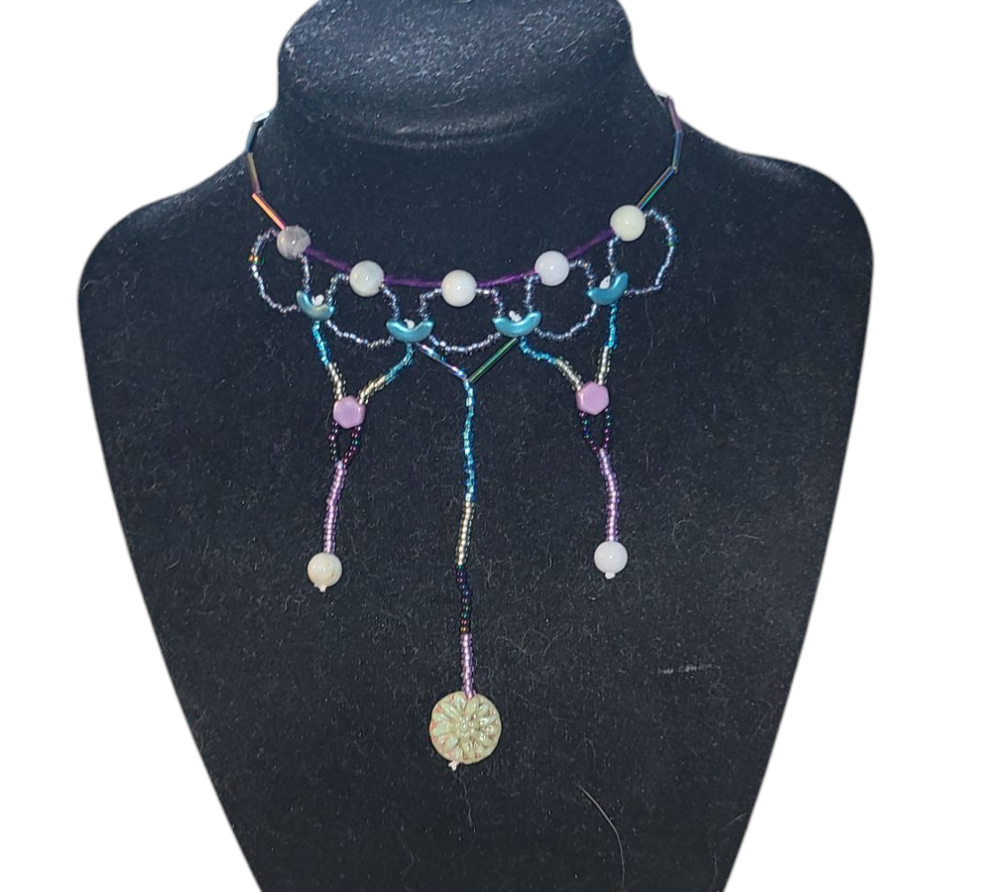 Aquamarine Ethereal Cascade Necklace