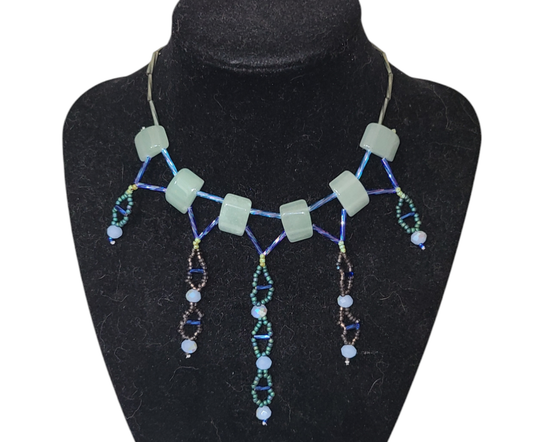 Aventurine Delphic Helix Necklace