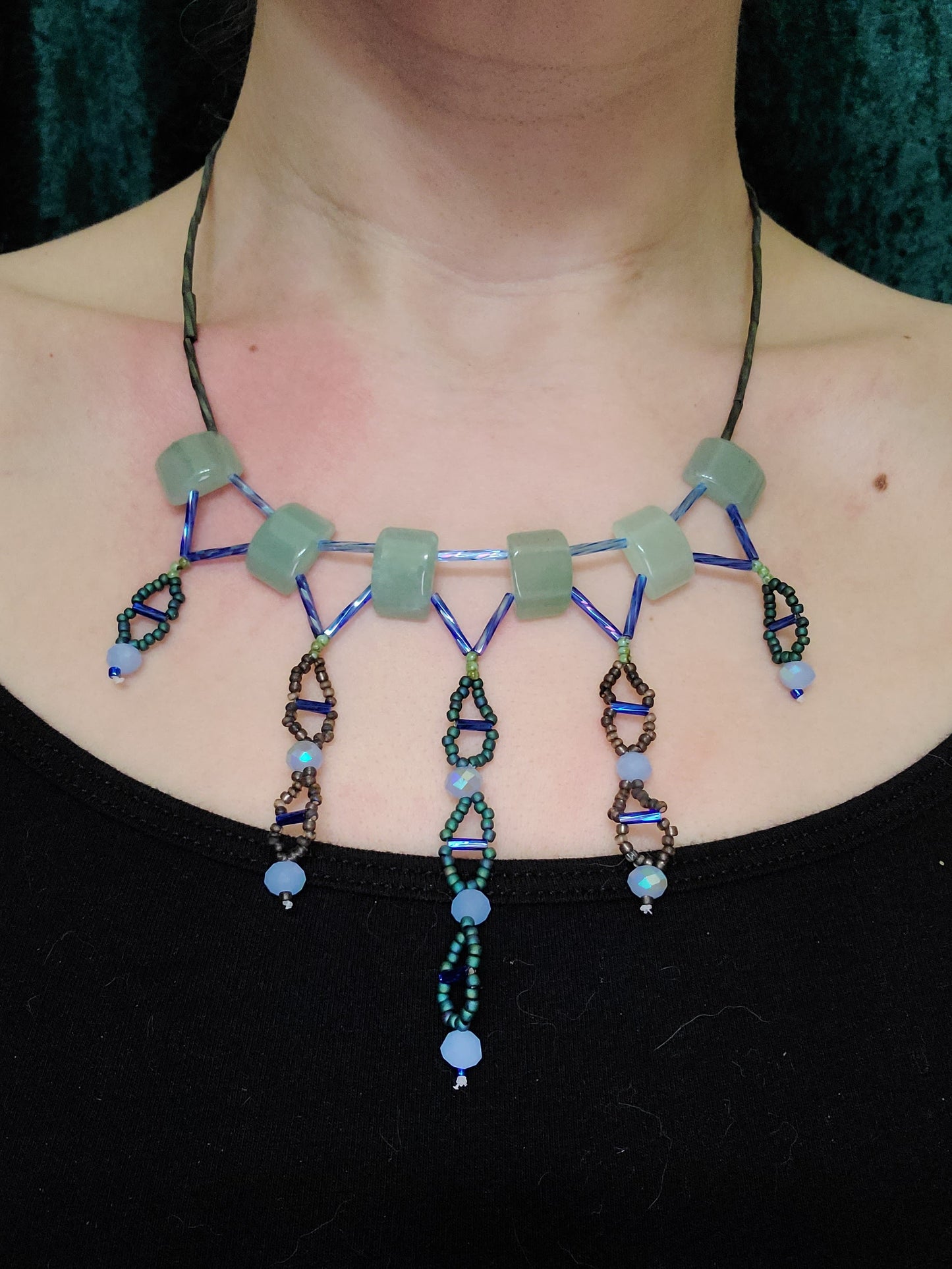 Aventurine Delphic Helix Necklace