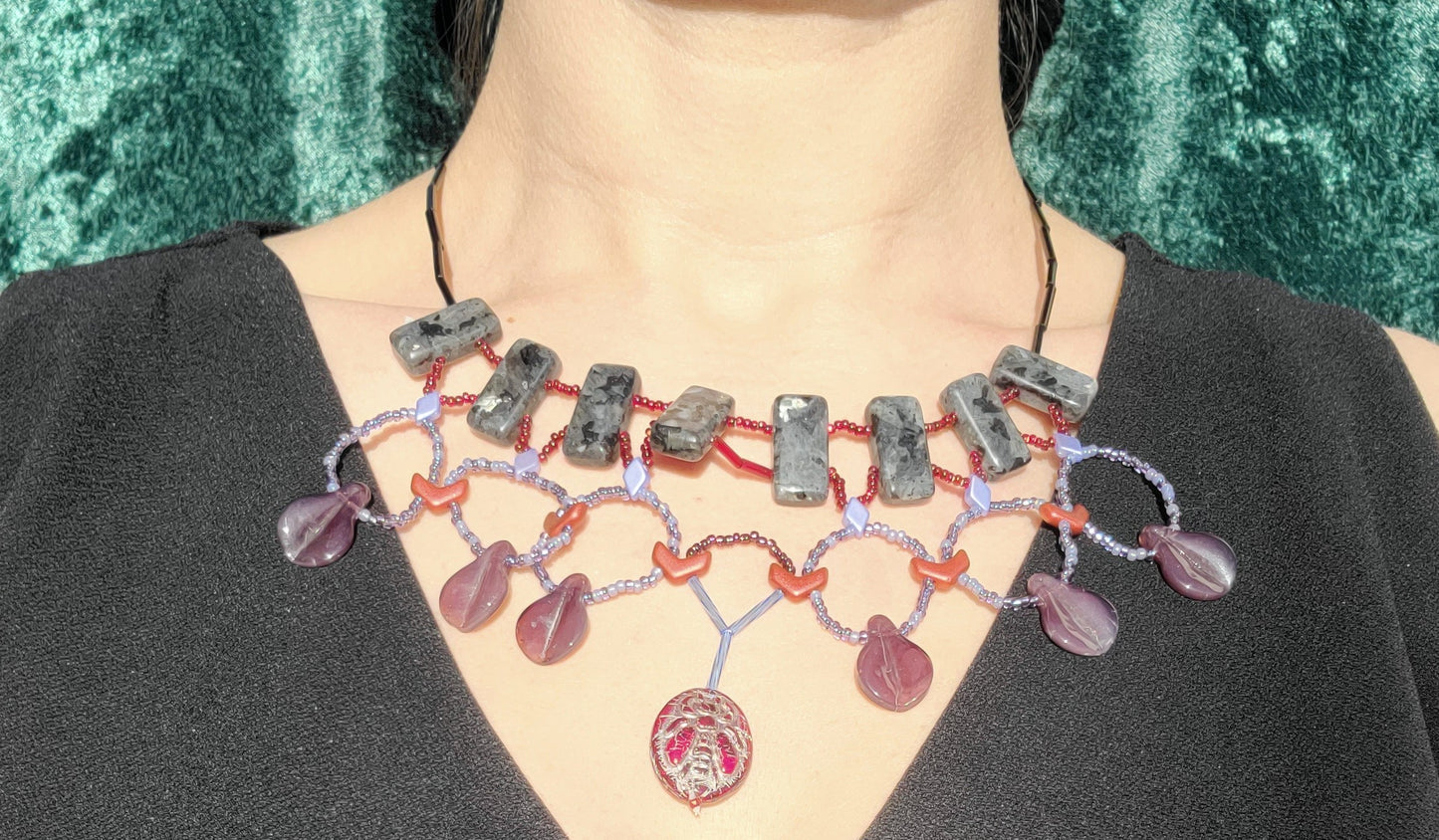 Black Labradorite Cleopatra Necklace