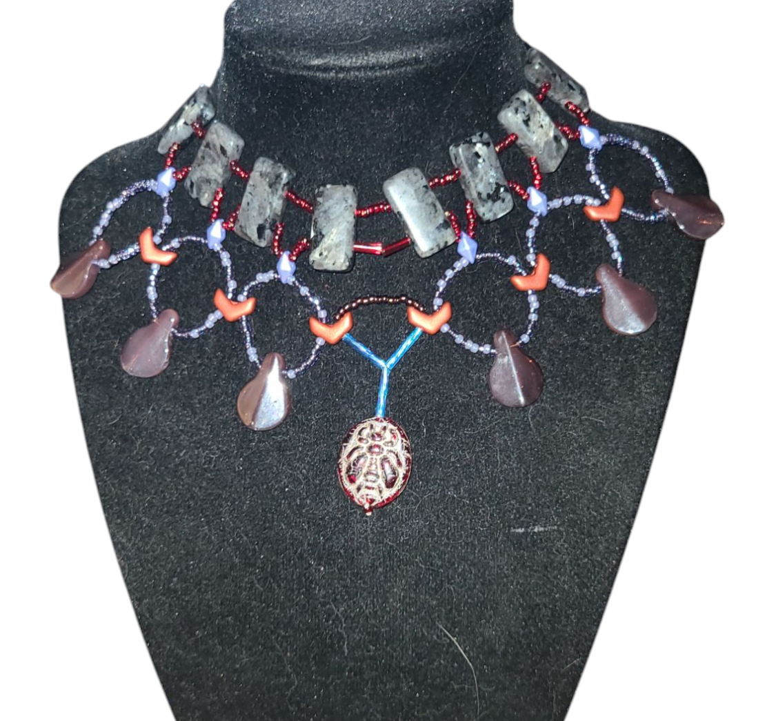 Black Labradorite Cleopatra Necklace