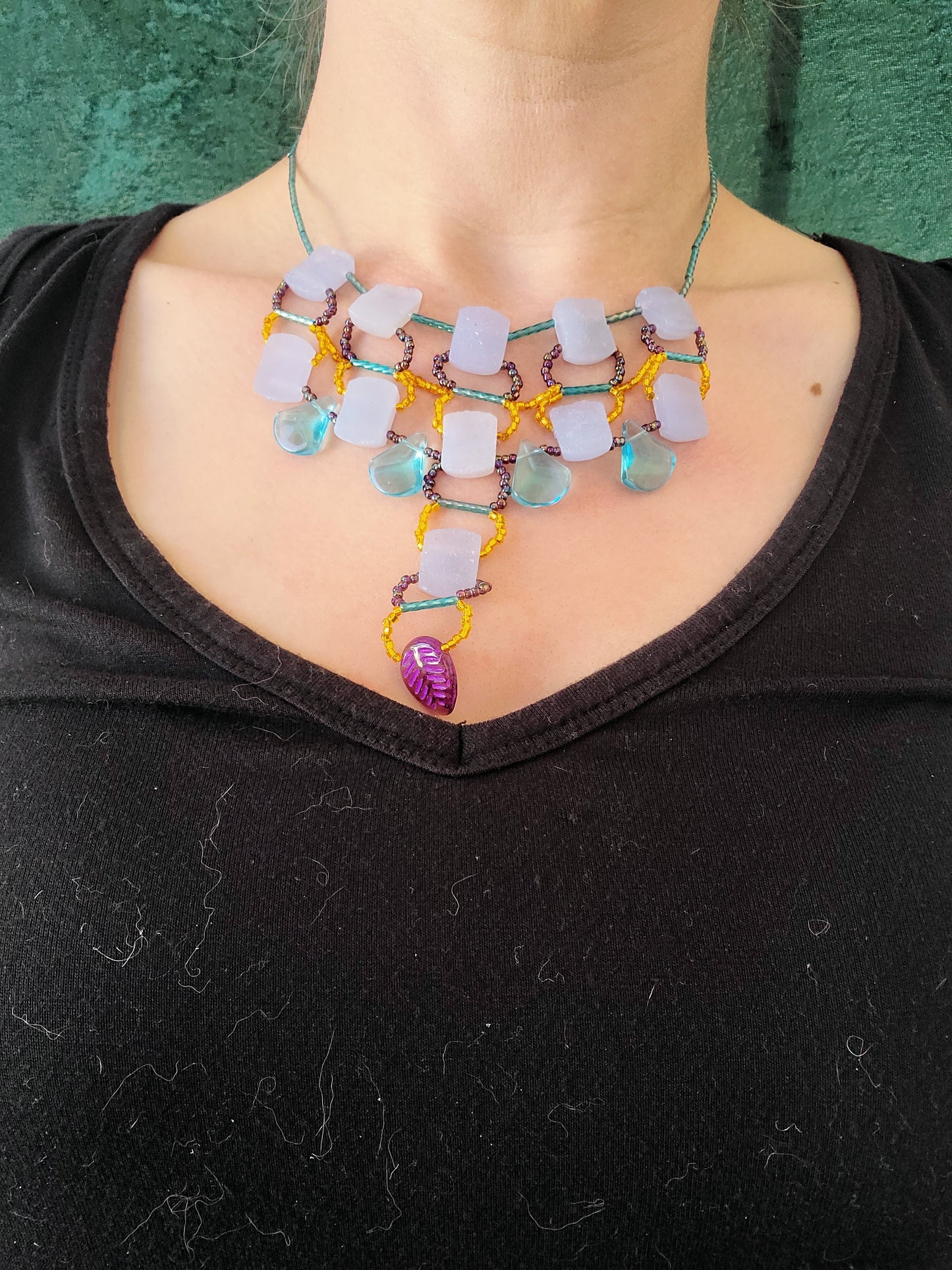 Blue Chalcedony Desert Dusk Necklace