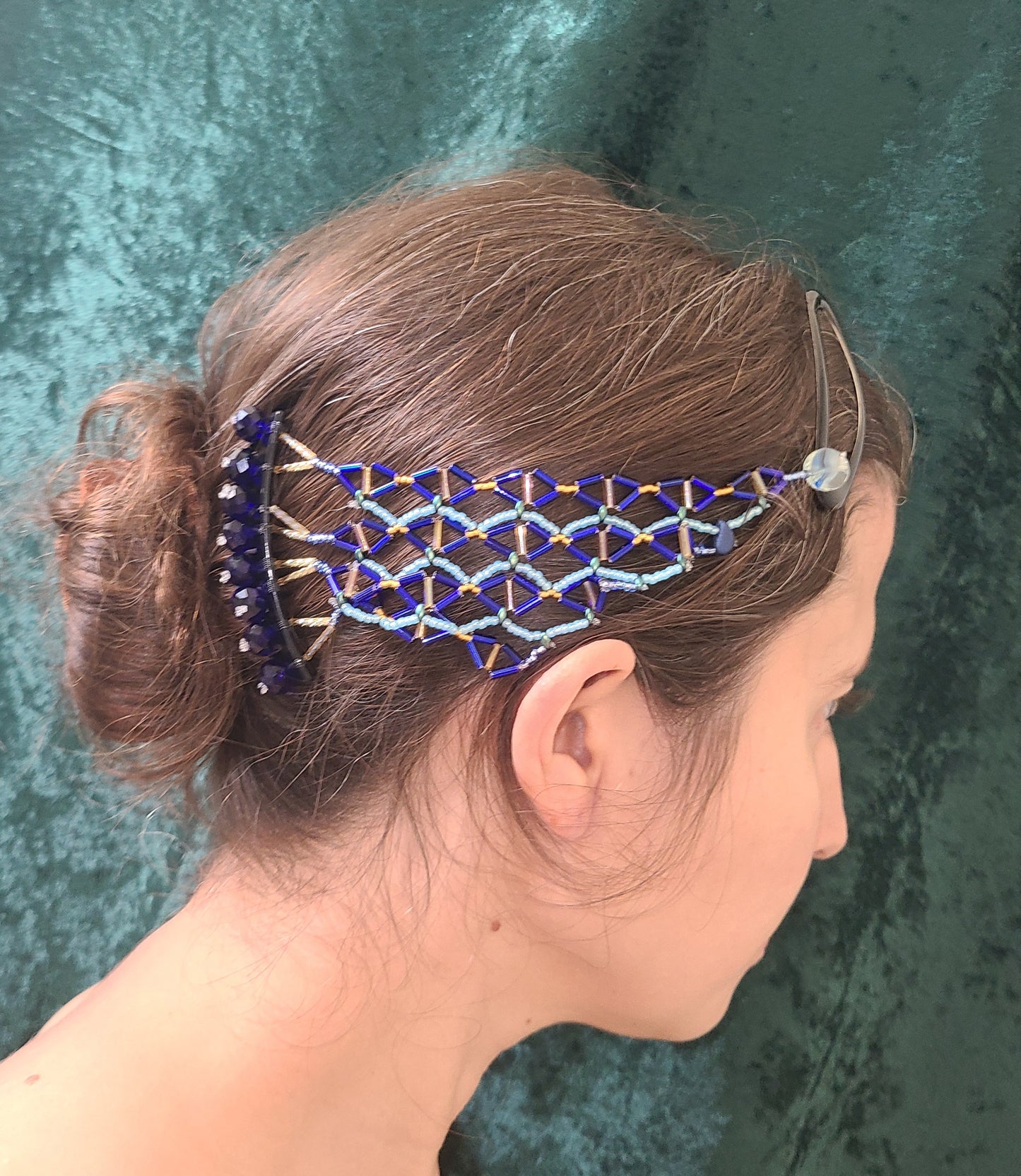 Royal Blue Prismatic Crown Hair Jewelry