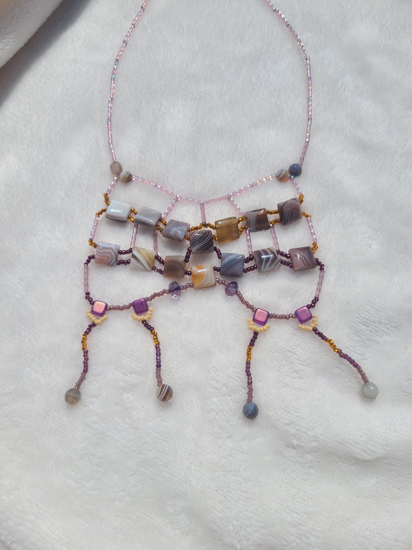 Botswana Agate Starlit Sands Necklace