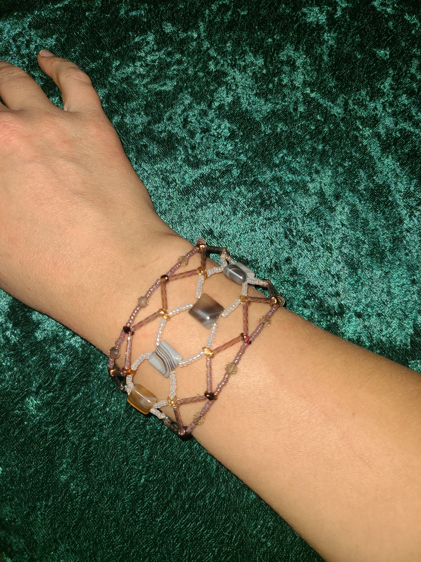 Lavender Botswana Agate Stonecrossing Bracelet
