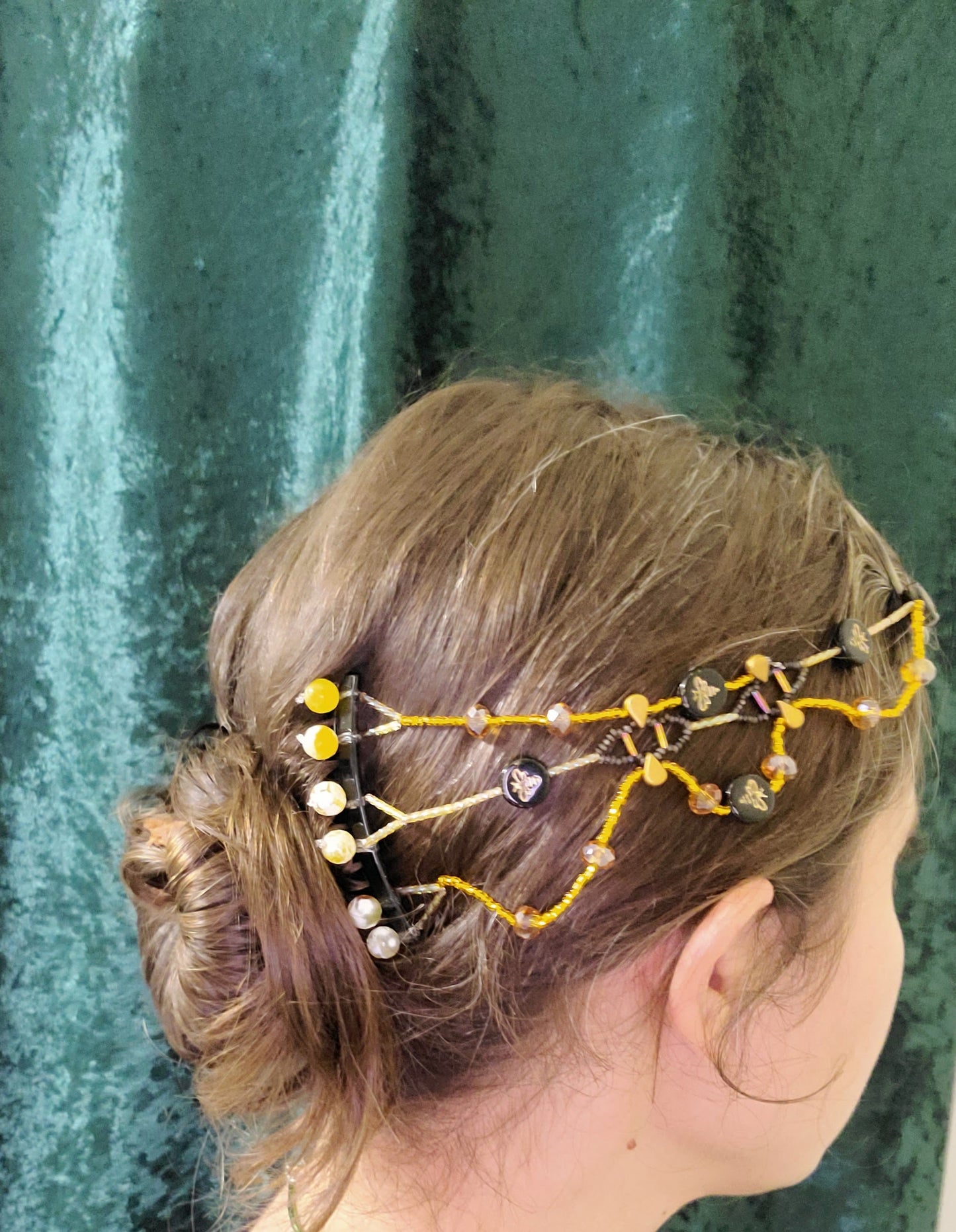 Bumblebee Celestial Web Hair Jewelry