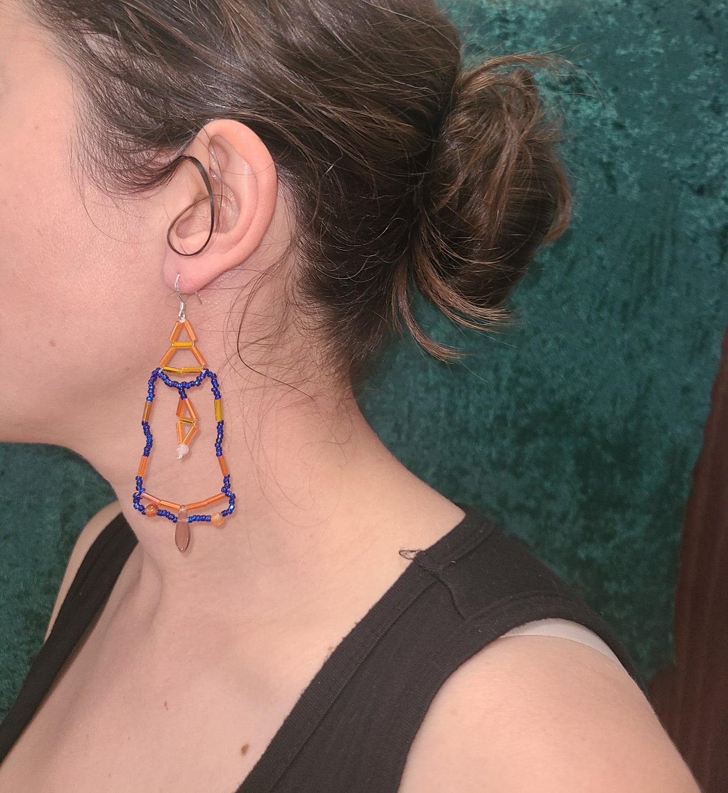 Carnelian Cipher Key Earrings