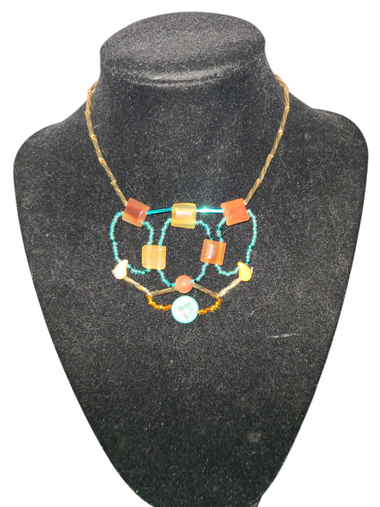 Carnelian Mosaic Canyon Necklace