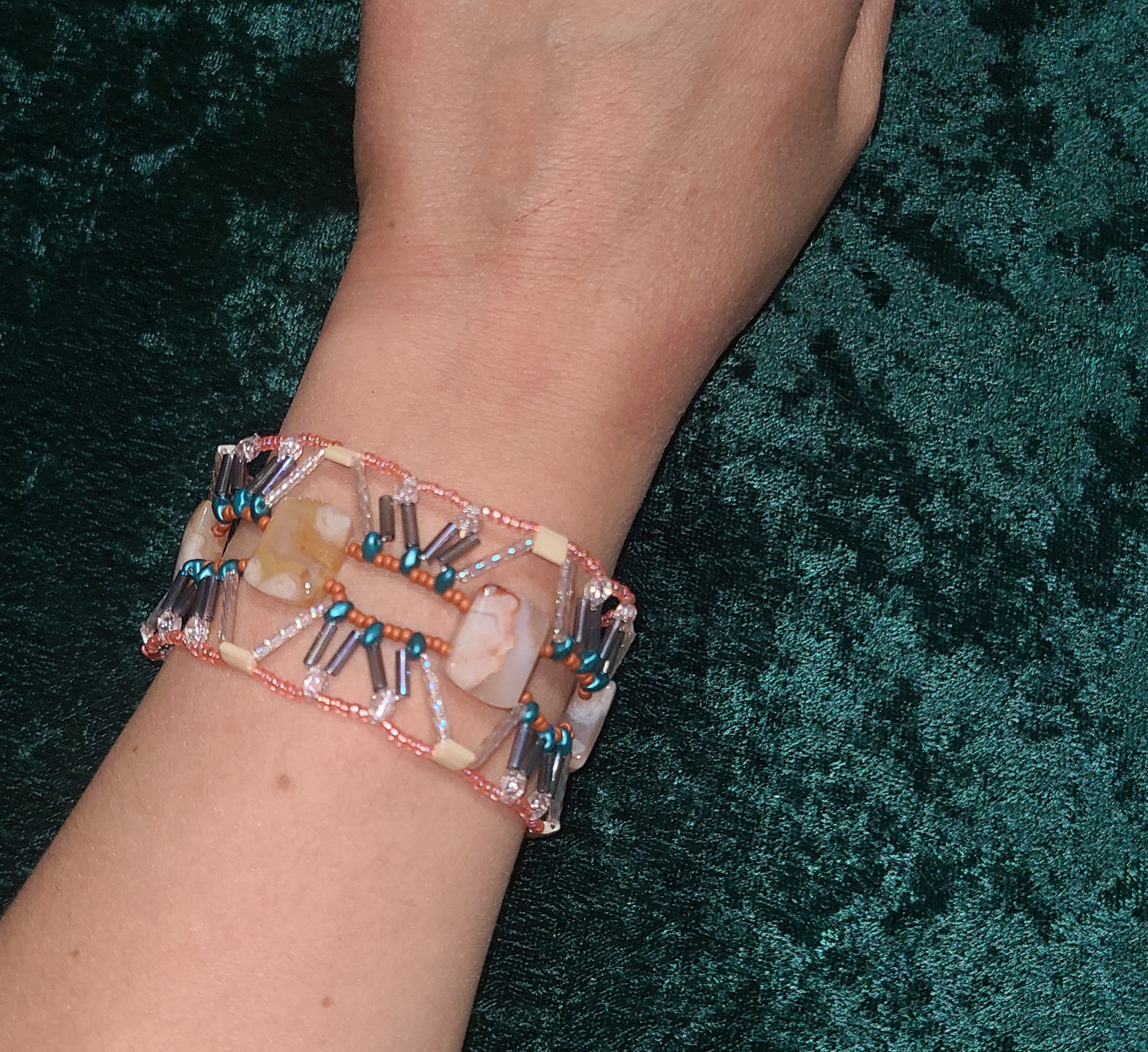 Cherry Blossom Agate Nisa Bracelet