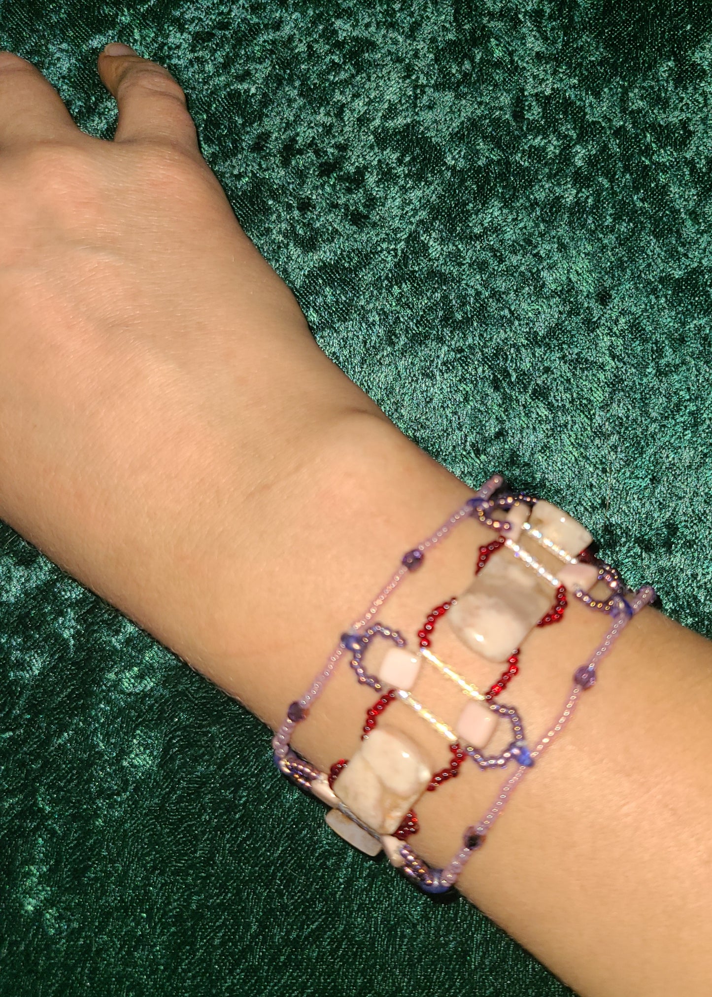Cherry Blossom Agate Providence Bracelet