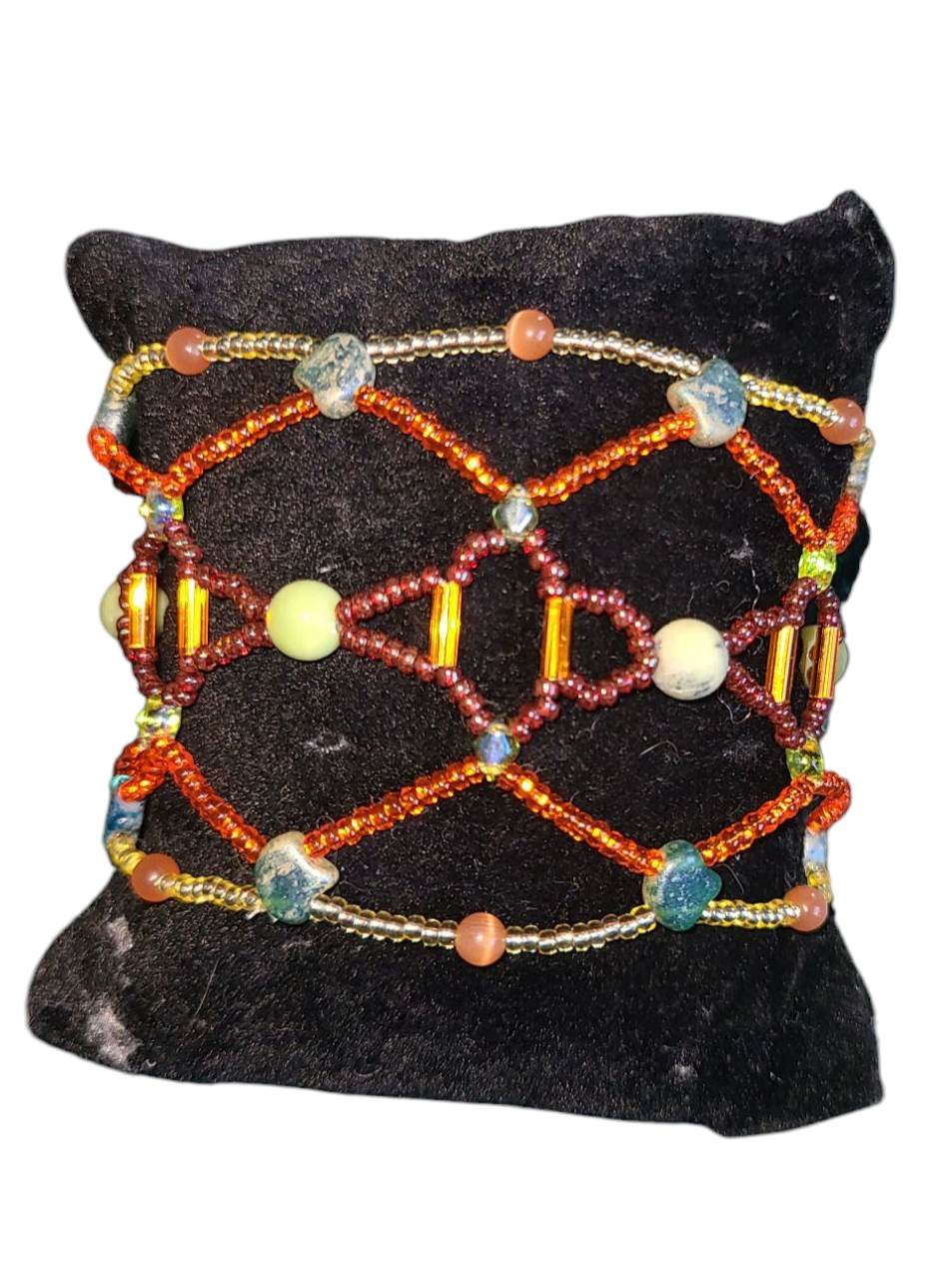 Chrysoprase Honeycomb Helix Bracelet