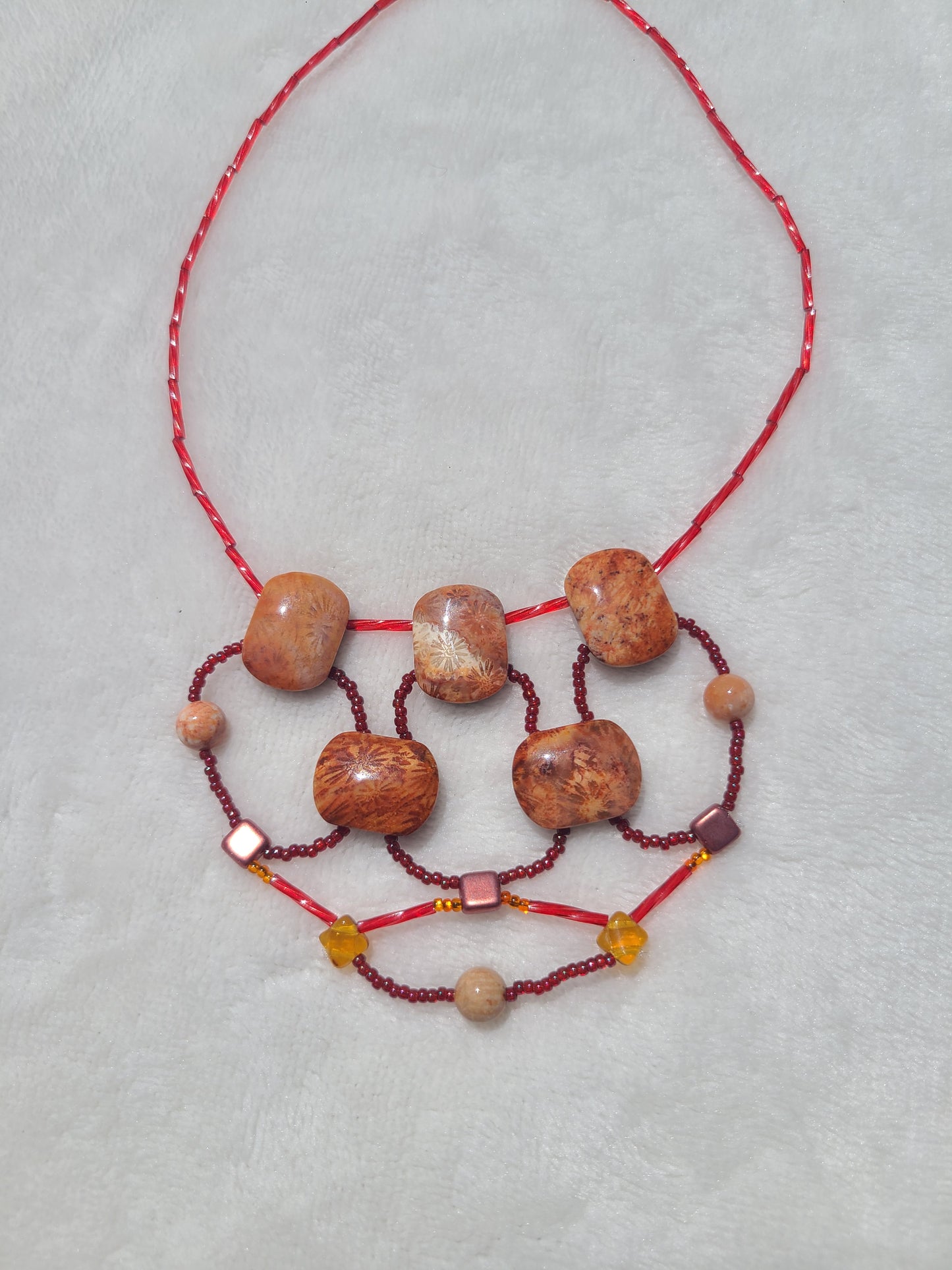Fossil Coral Mosaic Canyon Necklace