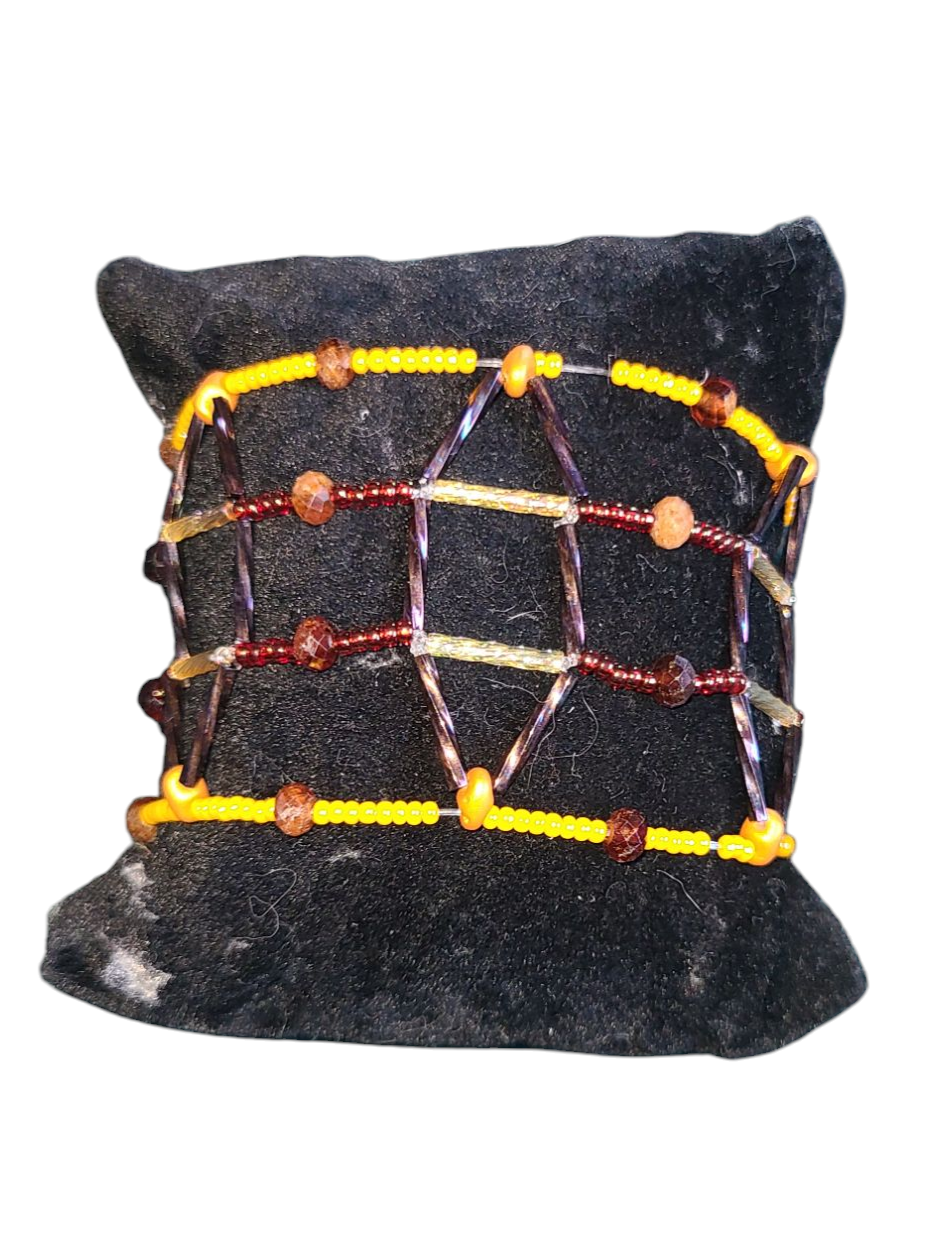 Hessonite Meridian Mesh Bracelet