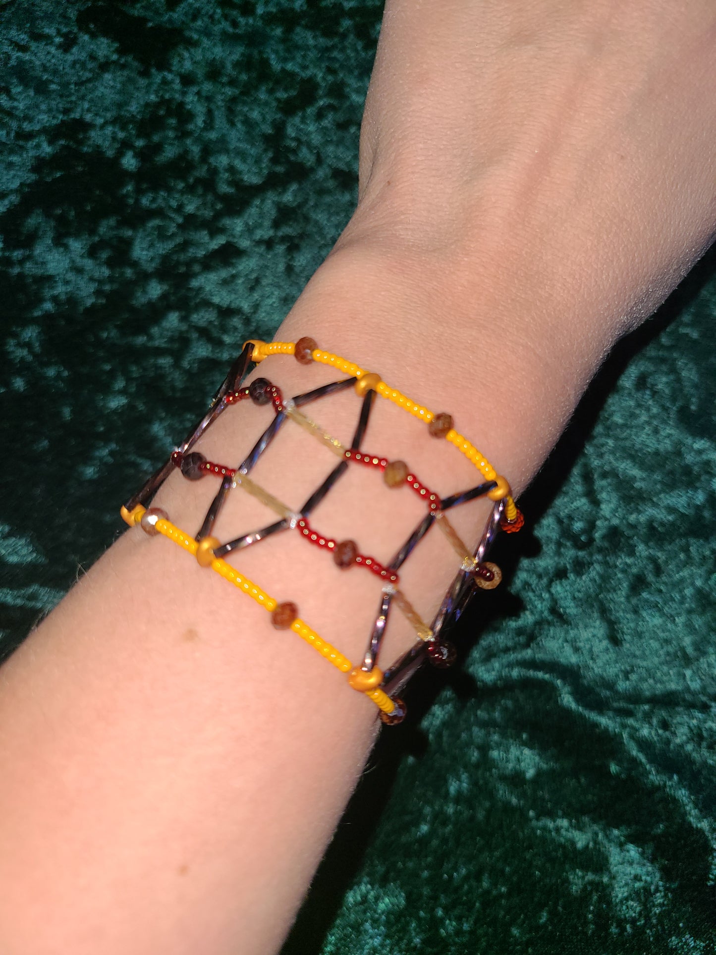 Hessonite Meridian Mesh Bracelet