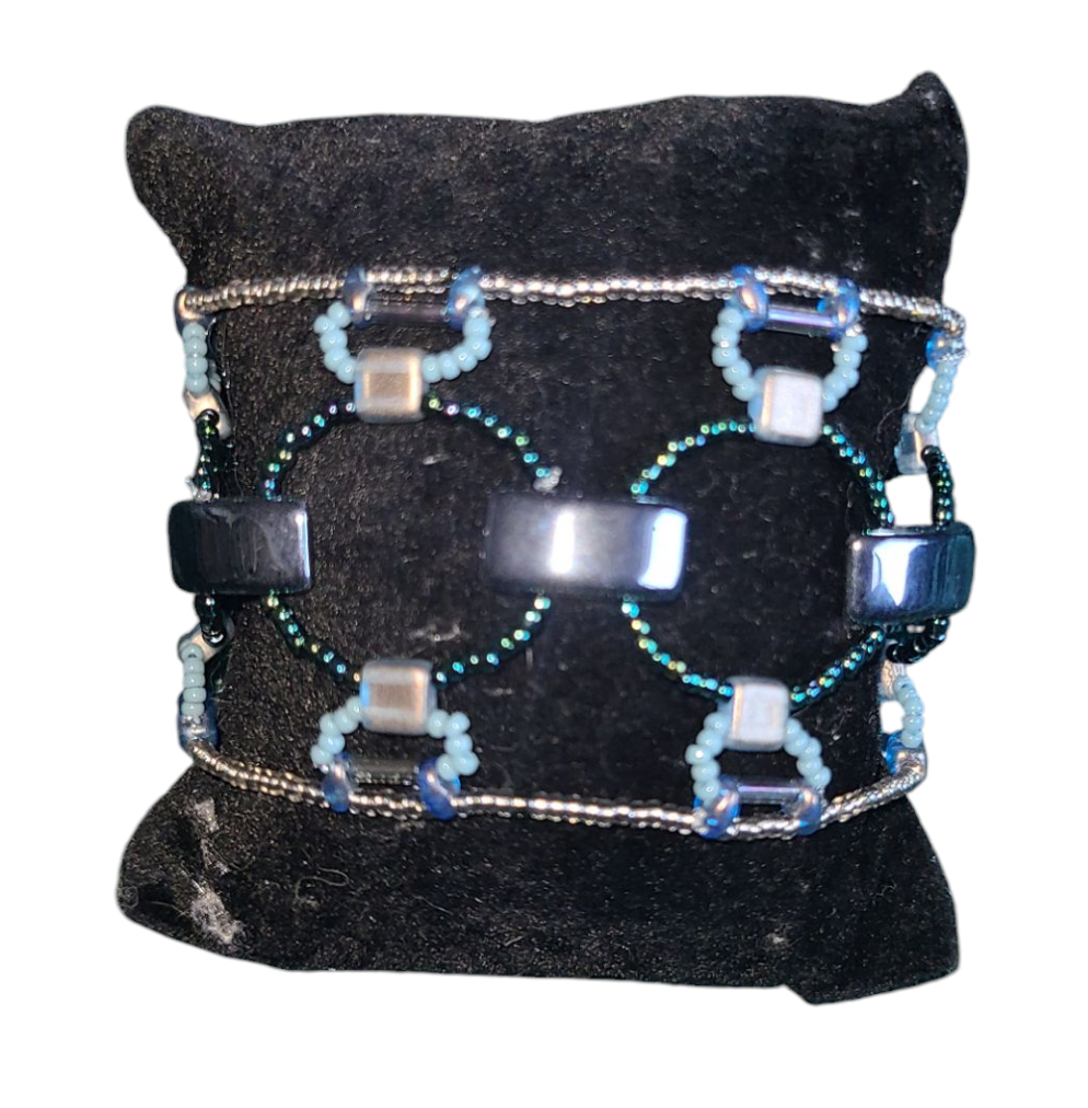 Glass Chrome Bohemian Dreamweave Bracelet