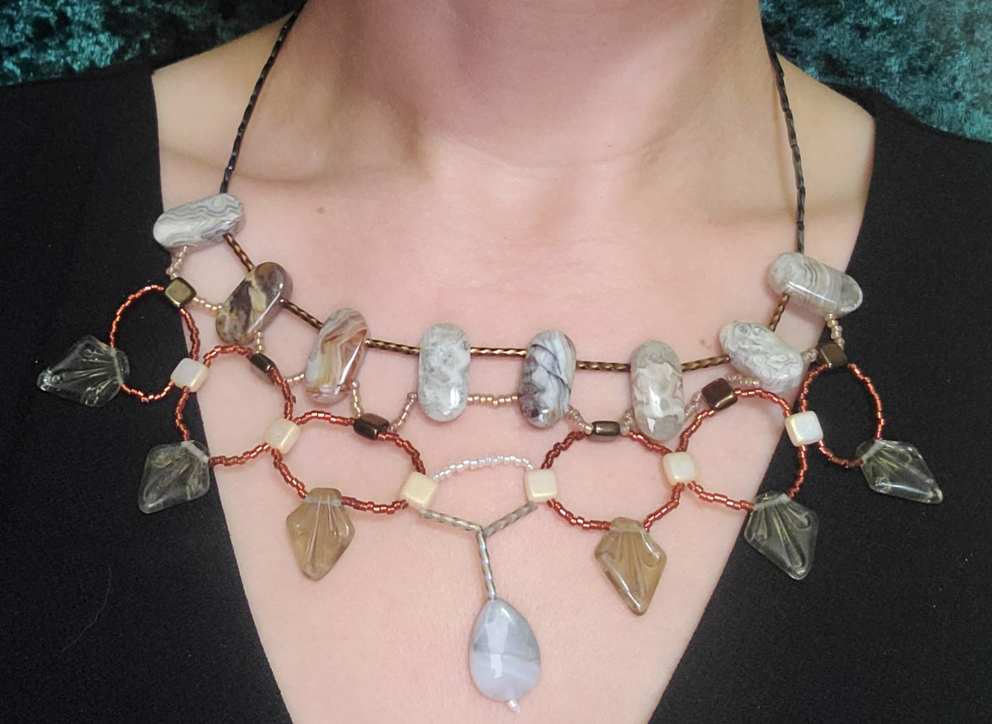 Laguna Lace Agate Cleopatra Necklace