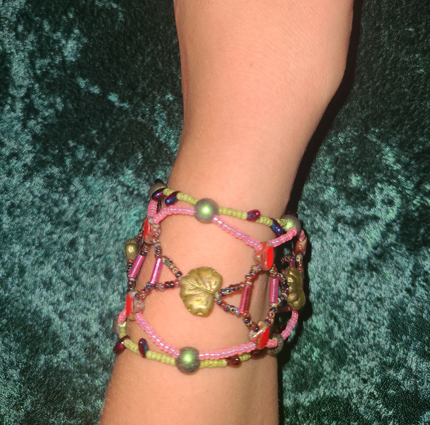 Leaf Honeycomb Helix Bracelet