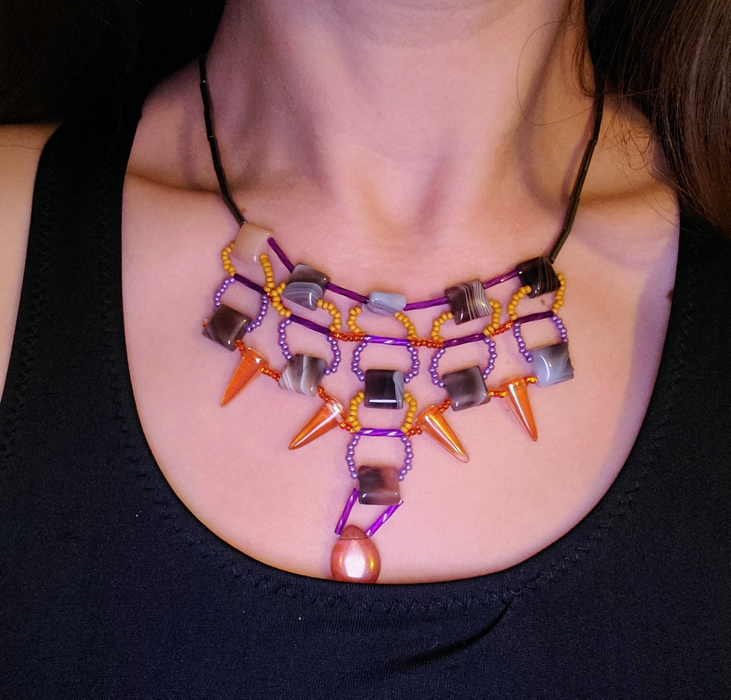 Botswana Agate Desert Dusk Necklace