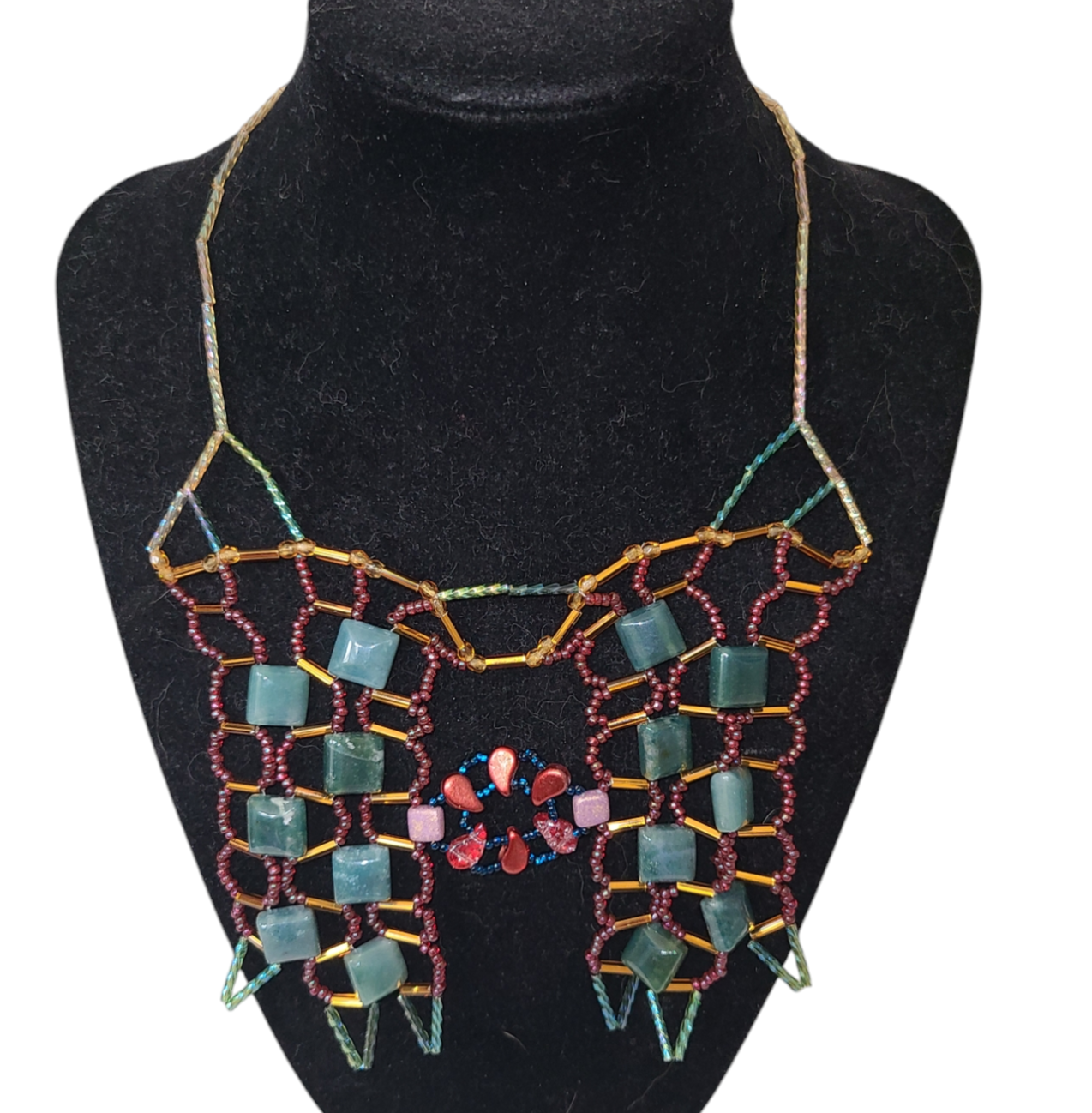 Moss Agate Temple of Isis Necklace