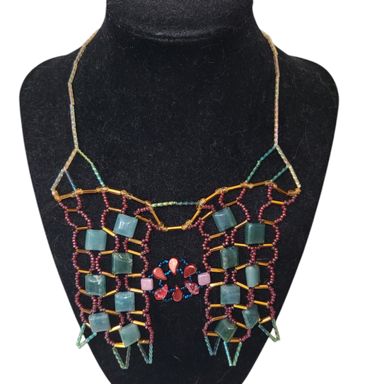 Moss Agate Temple of Isis Necklace