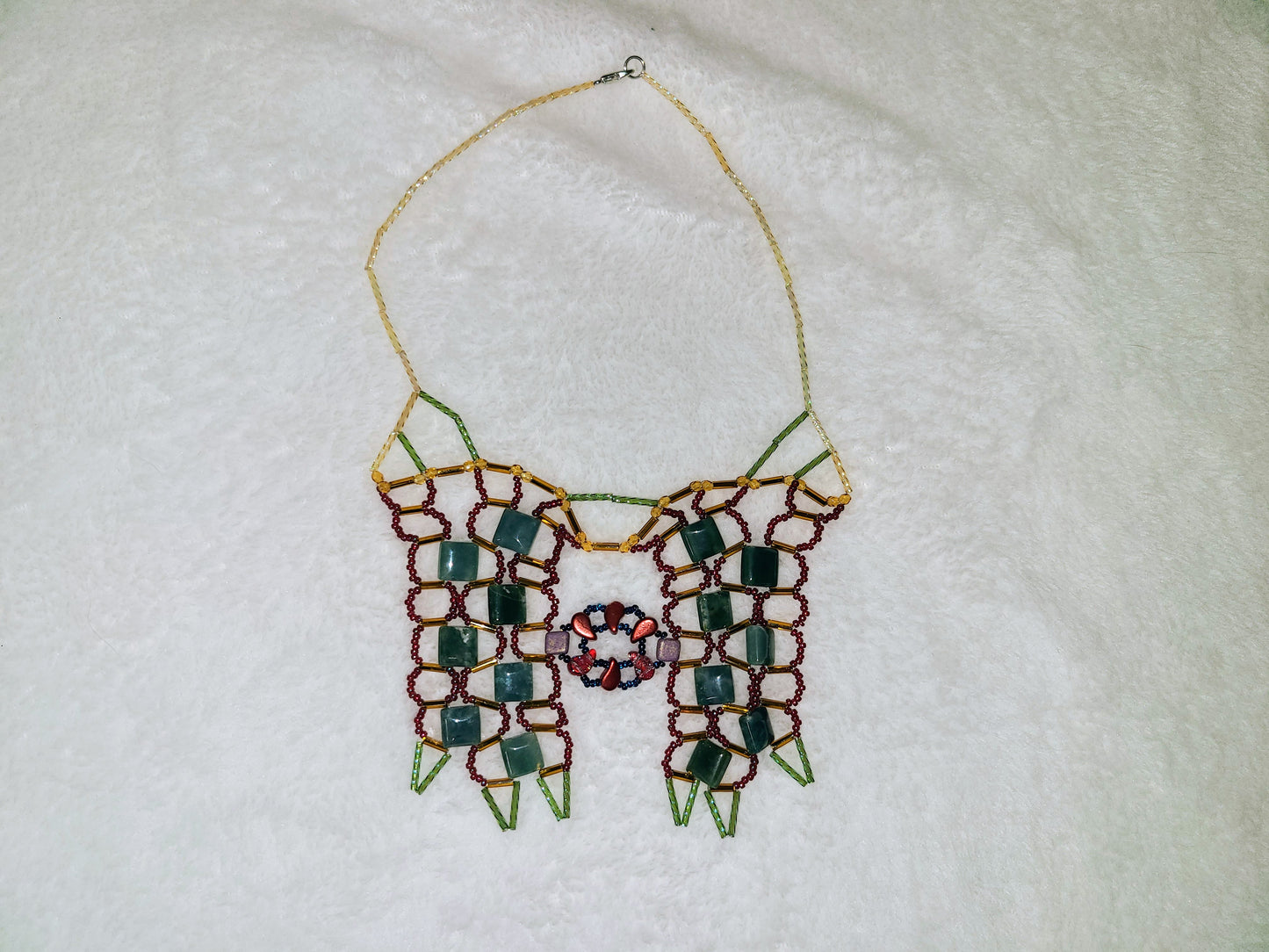 Moss Agate Temple of Isis Necklace