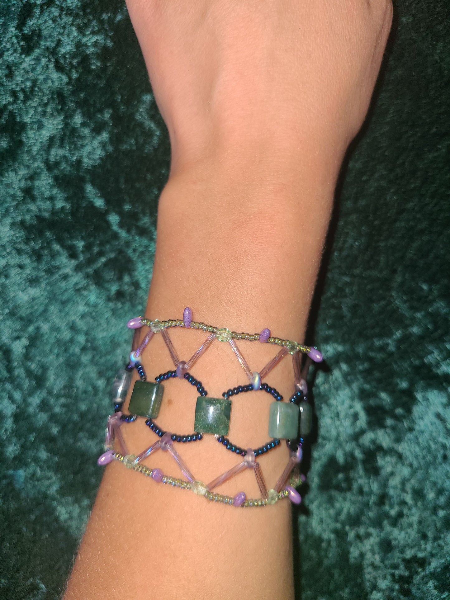 Moss Agate Stonecrossing Bracelet