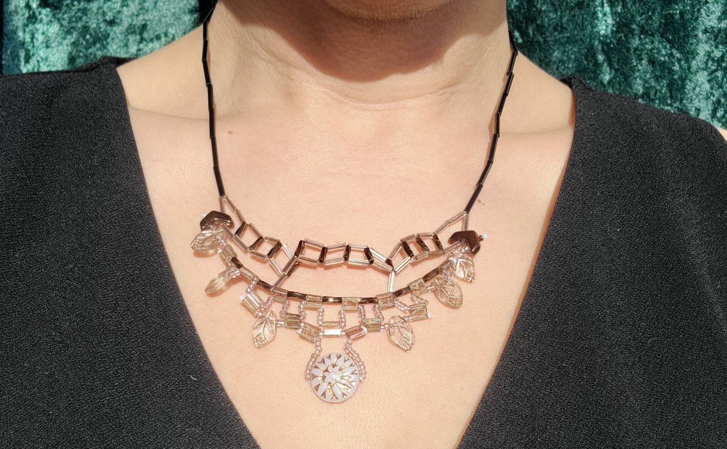 Neutral Skyline Silhouette Necklace