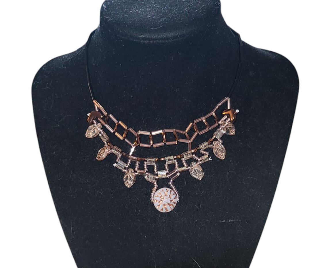 Neutral Skyline Silhouette Necklace