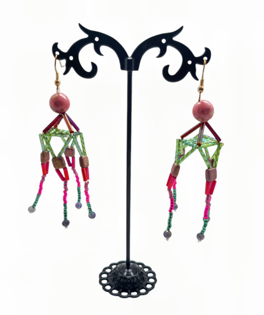 Rhodonite Pagoda Earrings