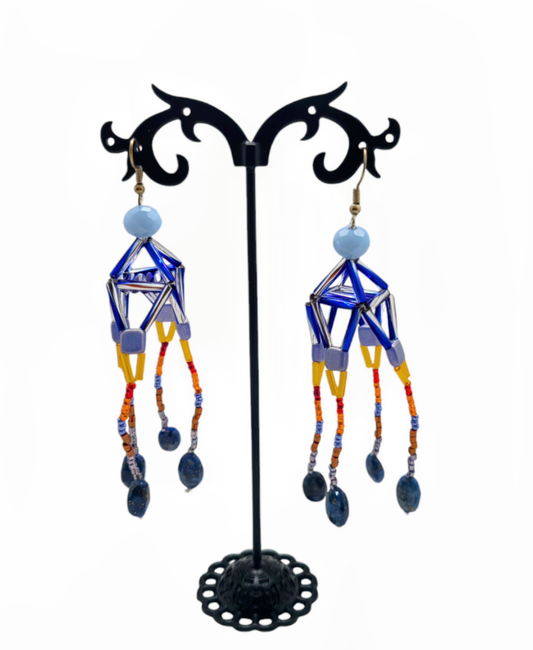 Lapis Sunset Pagoda Earrings