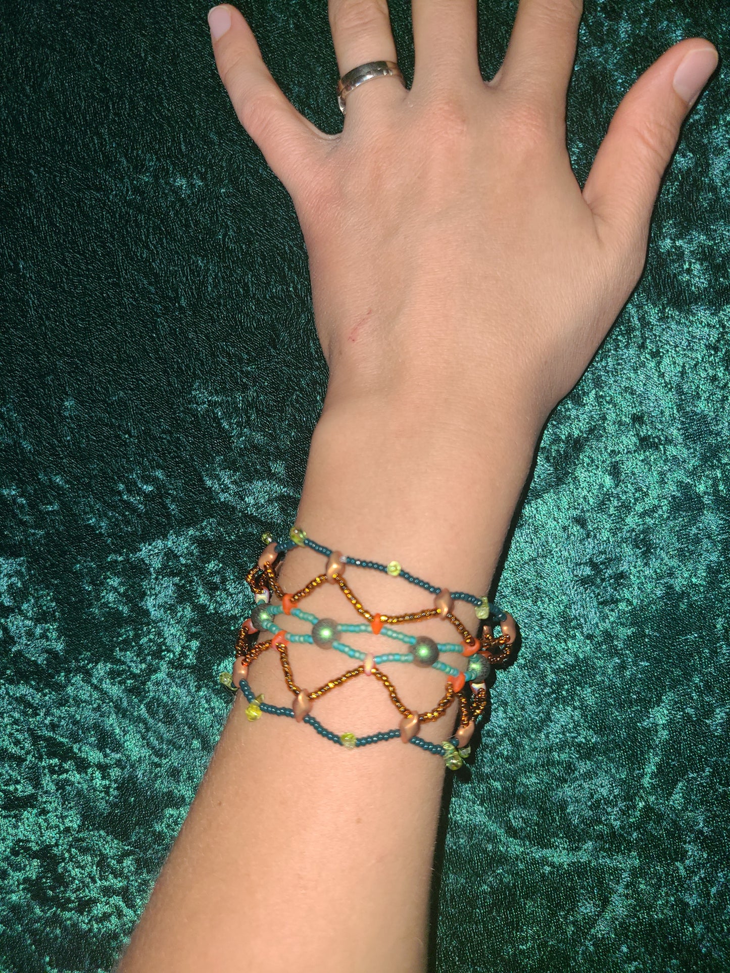 Peridot Boho Mosaic Bracelet