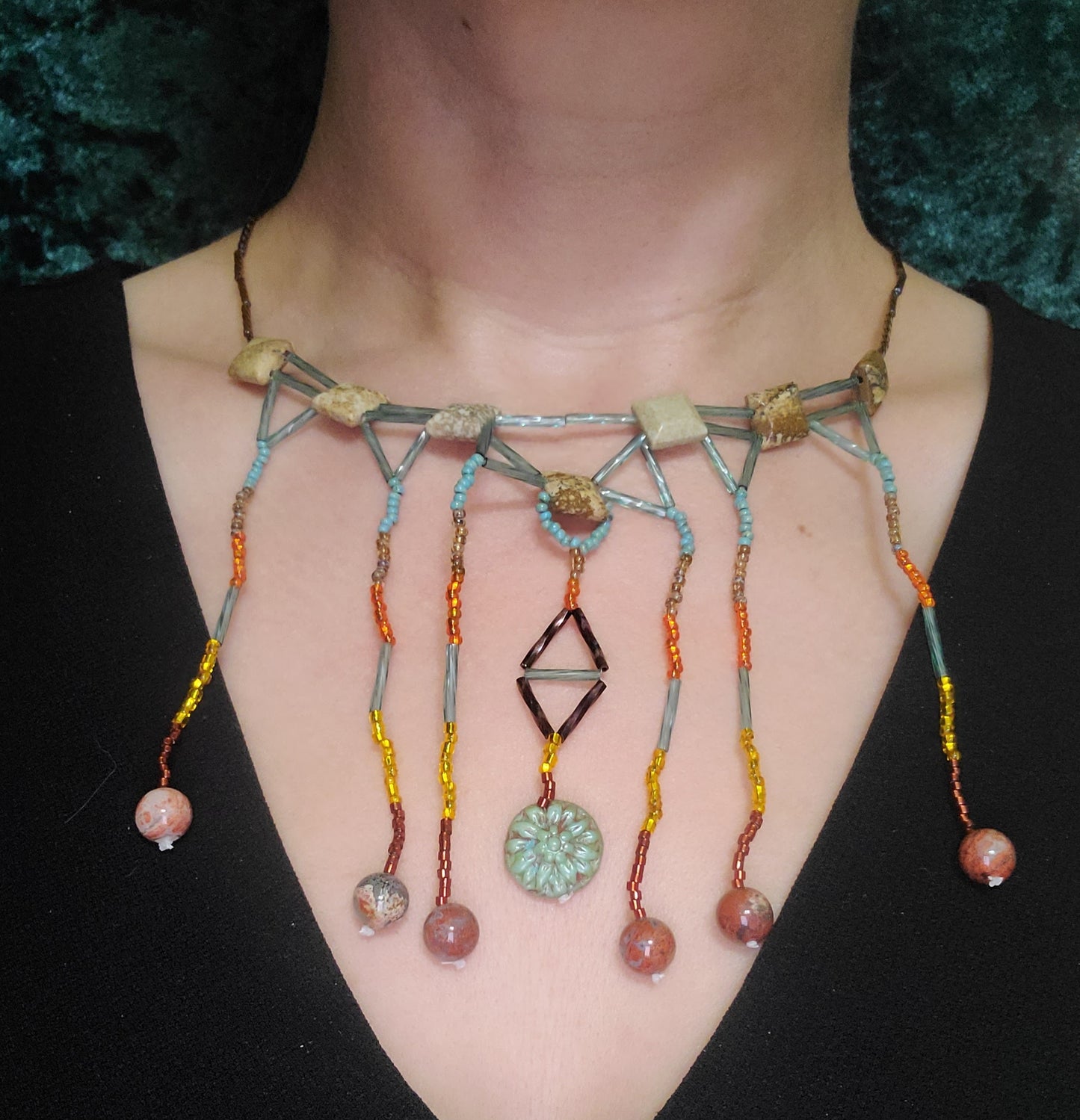 Picture Jasper Adriatic Splendor Necklace