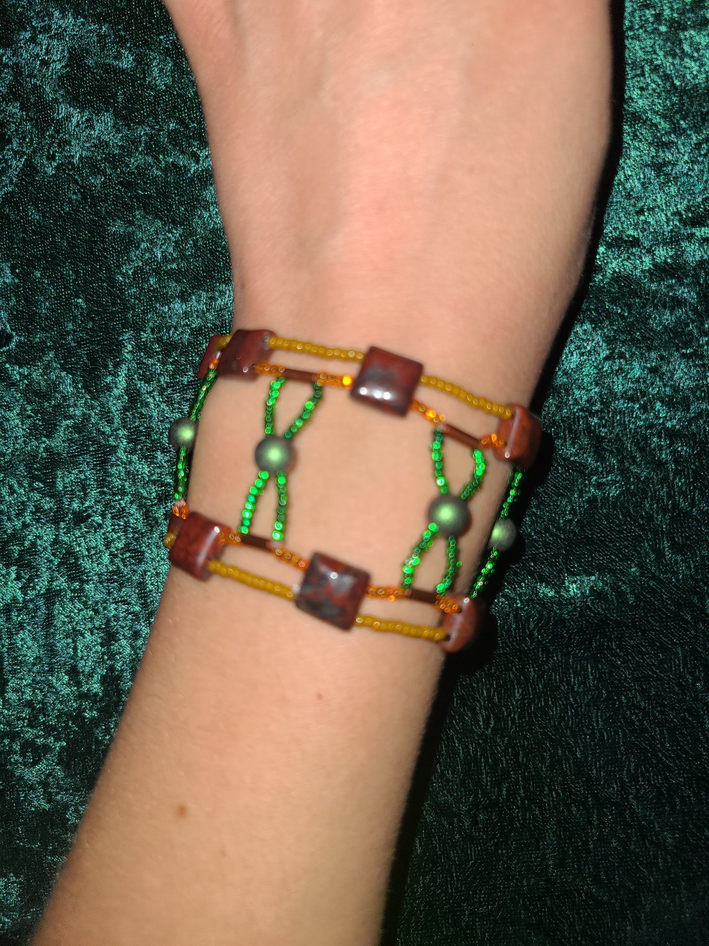 Poppy Jasper Midnight Mosaic Bracelet