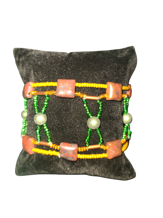 Poppy Jasper Midnight Mosaic Bracelet