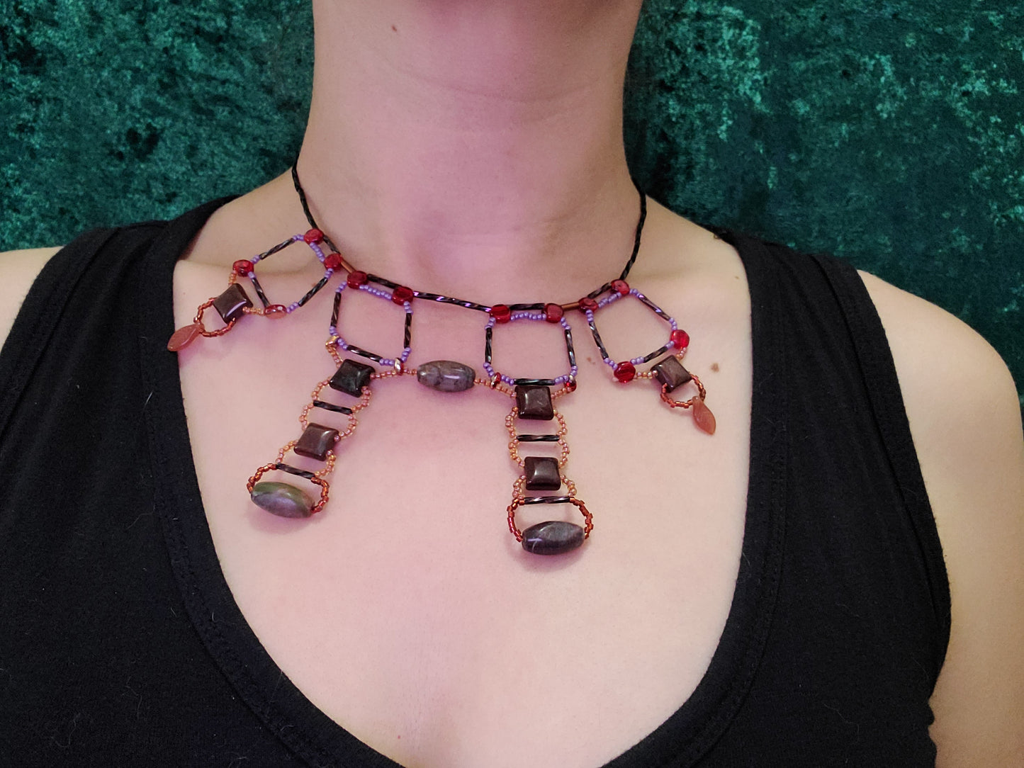 Poppy Jasper Tyrian Gate Necklace