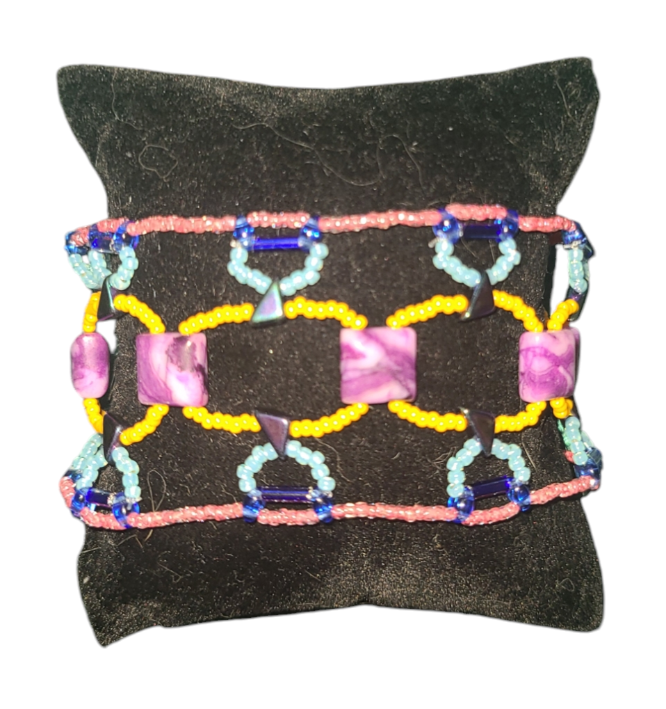 Purple Crazy Lace Agate Bohemian Dreamweave Bracelet