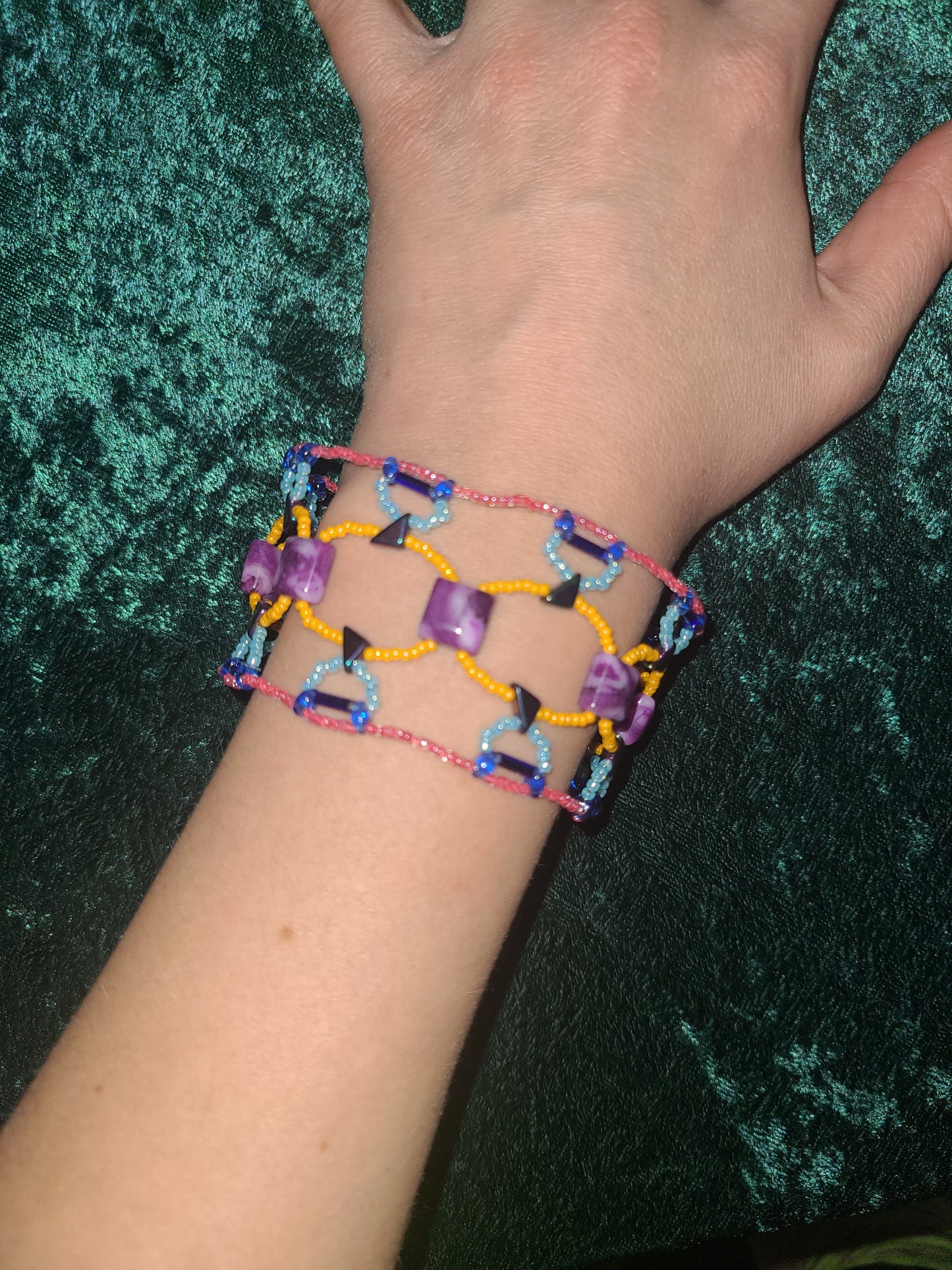 Purple Crazy Lace Agate Bohemian Dreamweave Bracelet