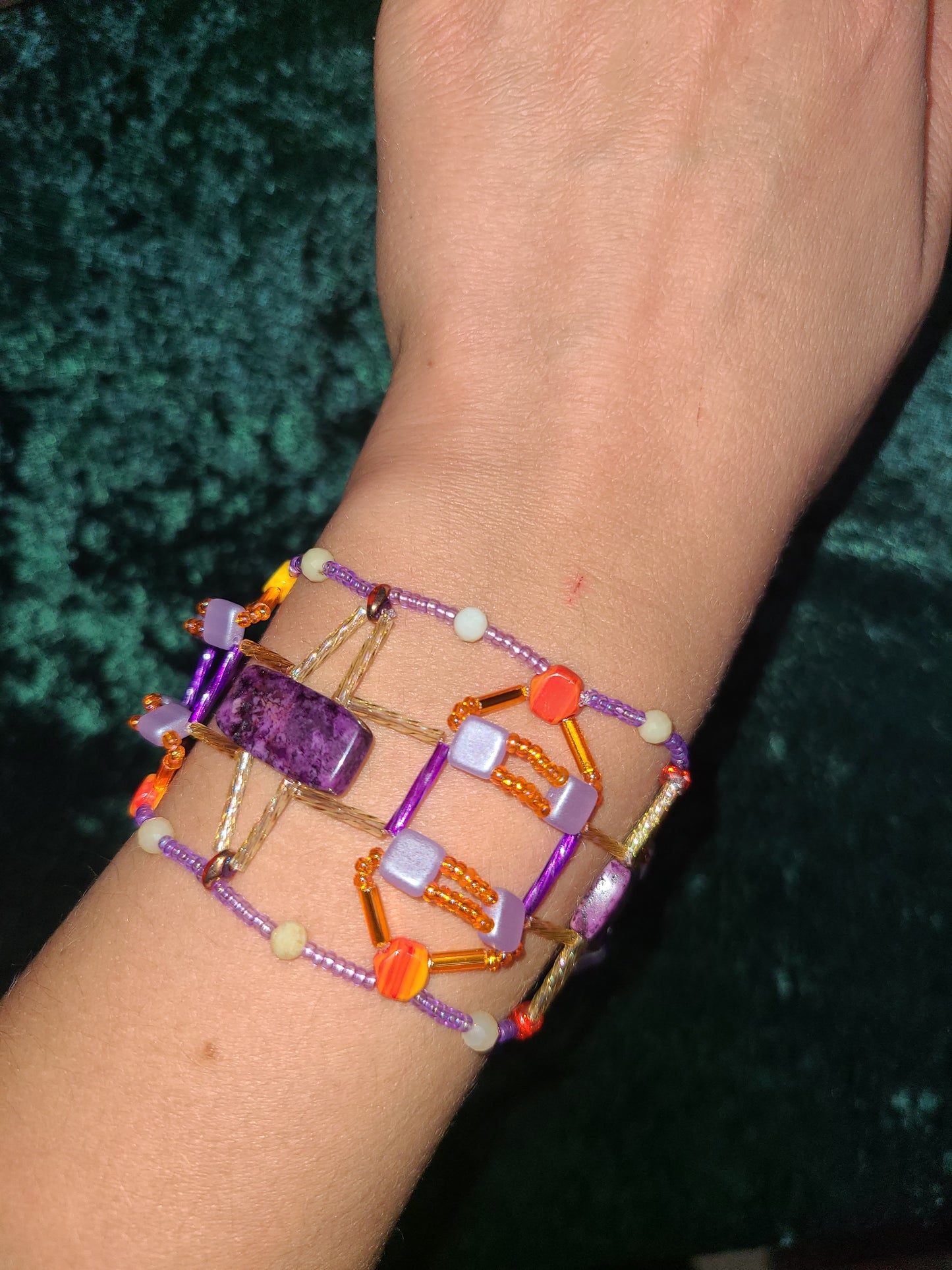 Purple Crazy Lace Agate Serendipity Bracelet