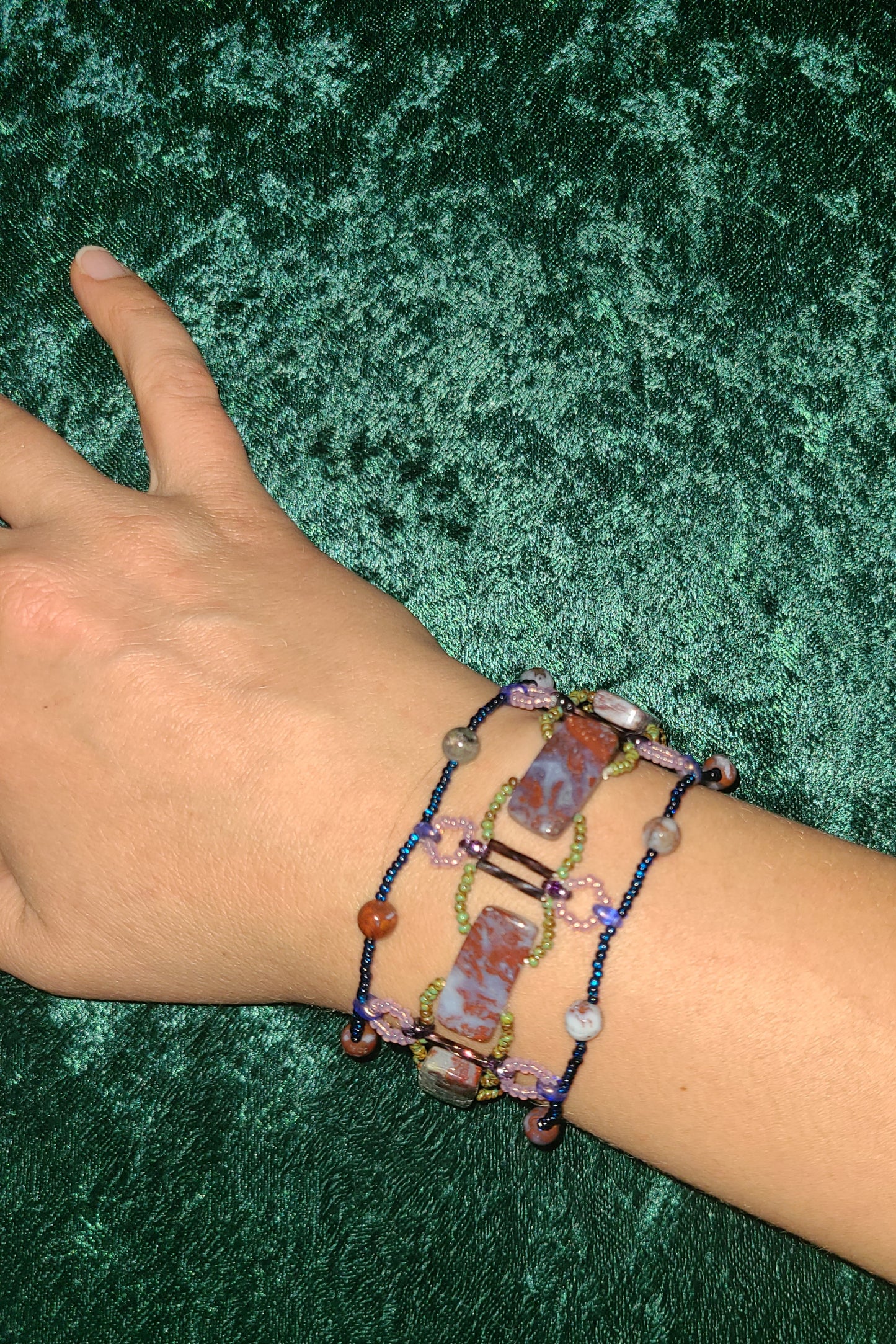 Red Lightning Agate Providence Bracelet